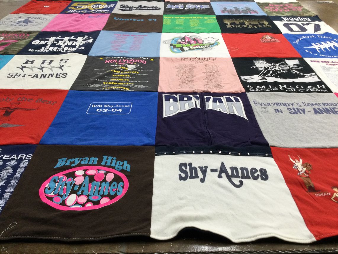 T-shirt quilt featuring bryan high school dance team by Jessica from TX