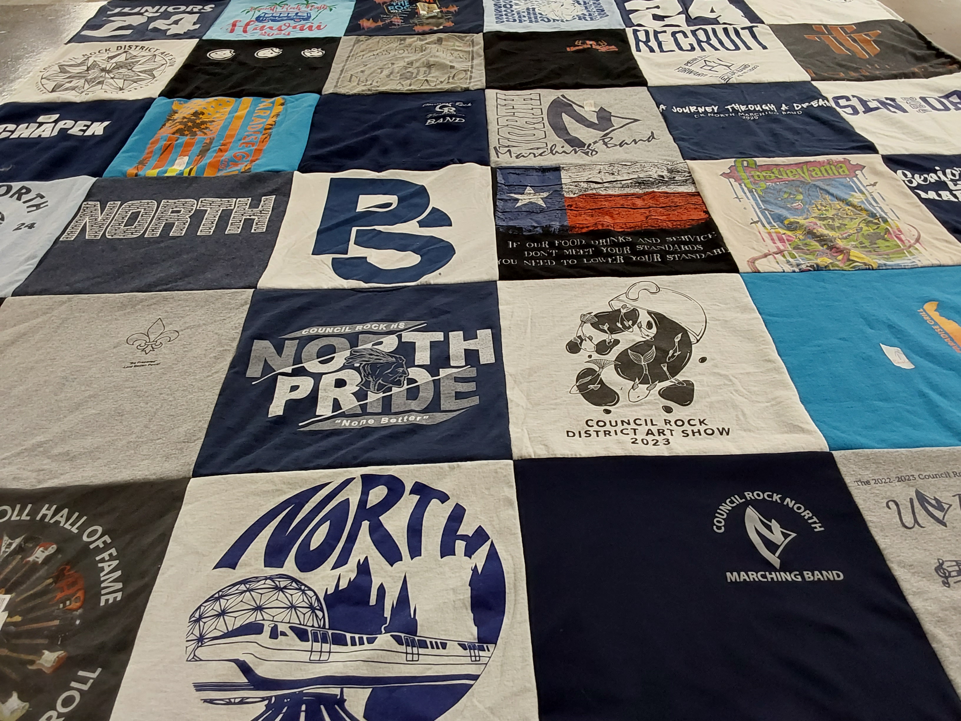 T-shirt quilt from council rock high school north by Angela from PA