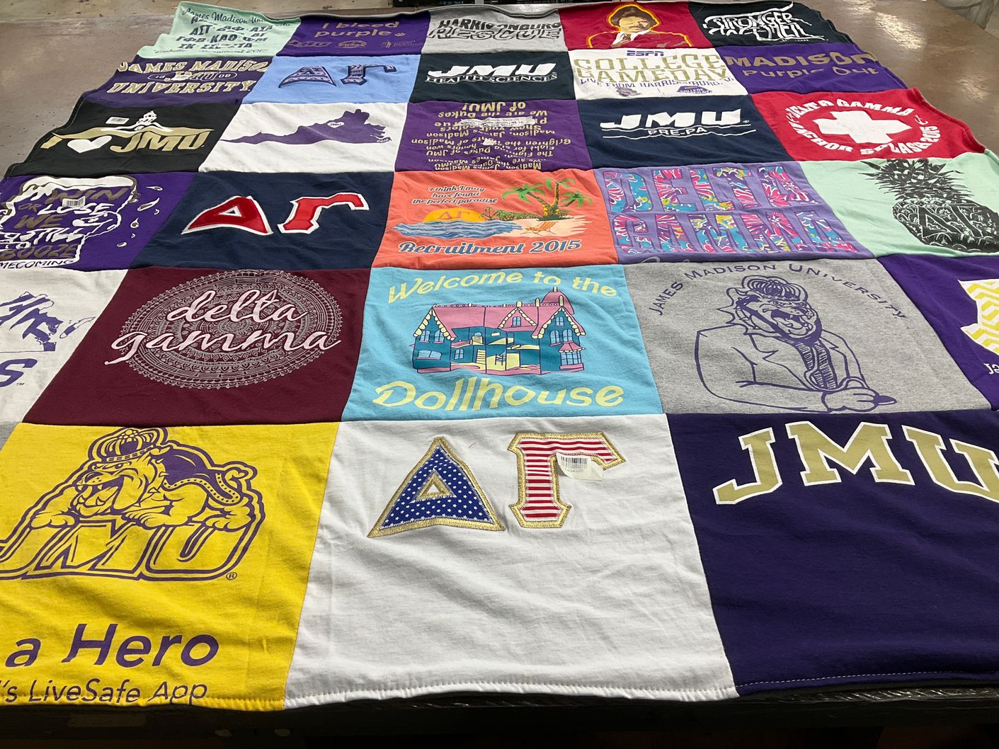 T-shirt quilt featuring james madison university by Karlee from VA