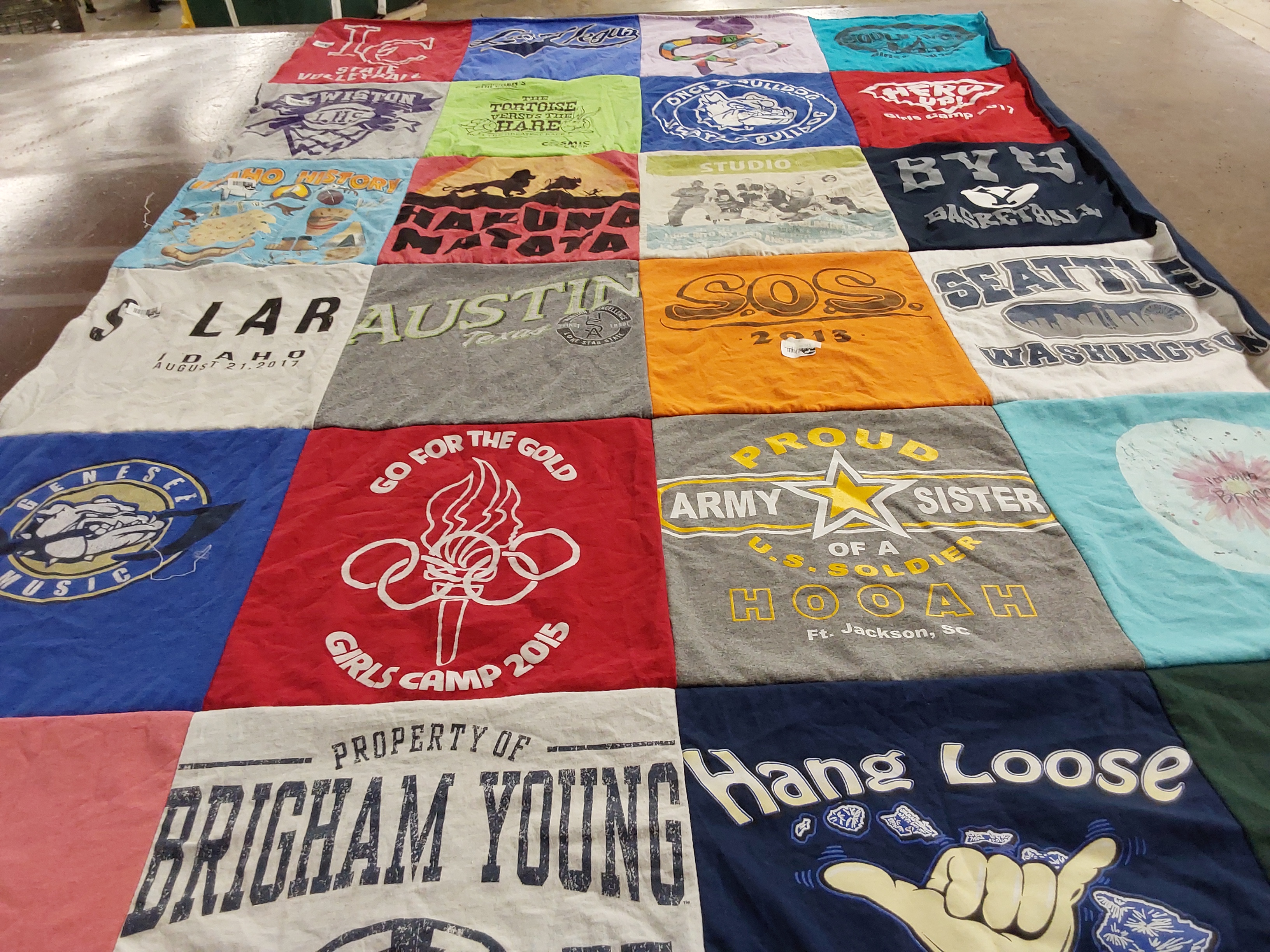 T-shirt quilt featuring byu basketball by Amy from ID