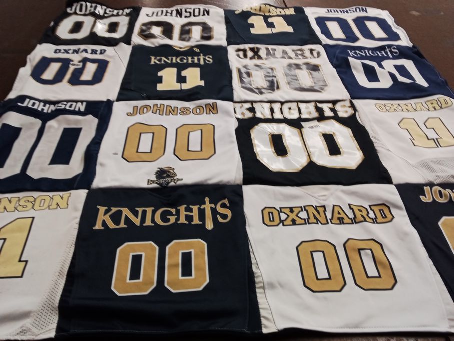 T-shirt quilt featuring knights by Noelle from CA