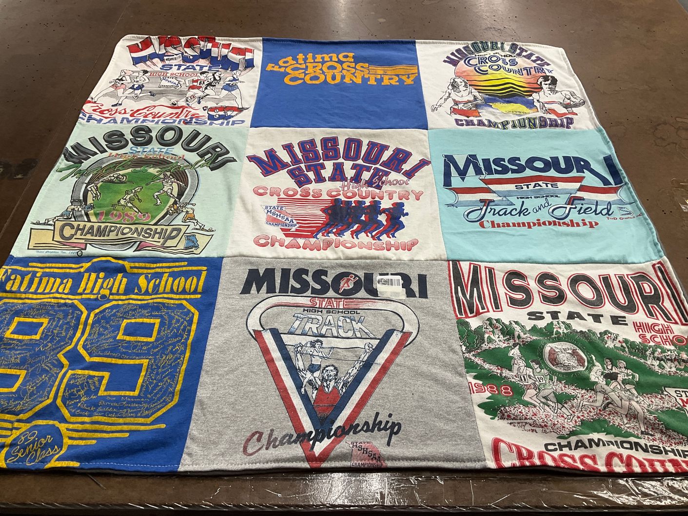 T-shirt quilt from fatima high school by Richard from MO