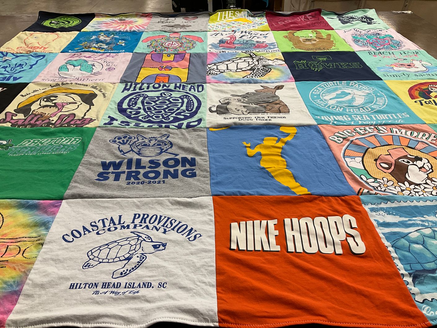 T-shirt quilt from wilson strong by Elizabeth from OH