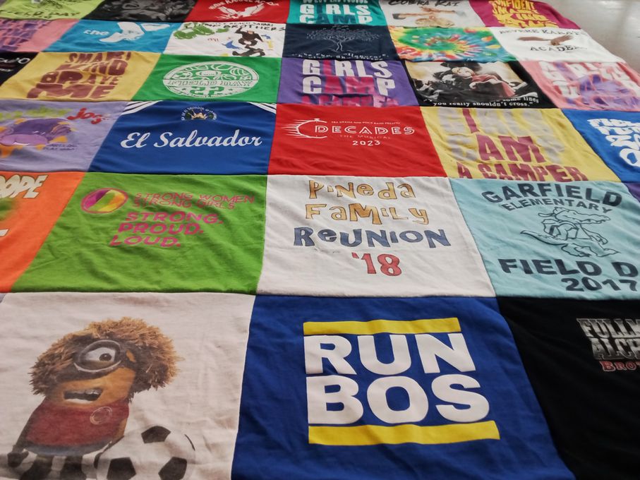 T-shirt quilt from garfield elementary school by Estefania from MA
