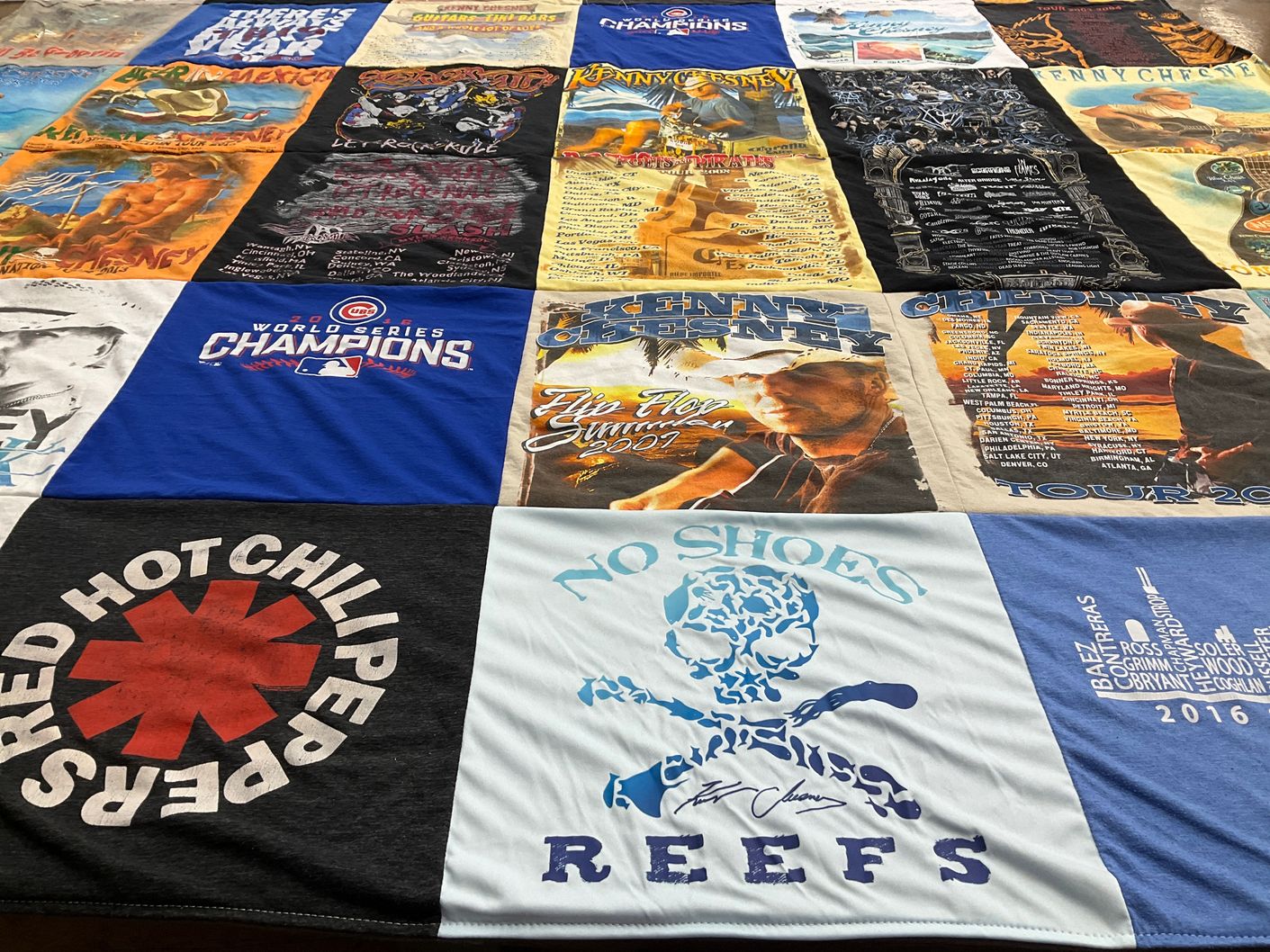 T-shirt quilt featuring chicago cubs by CARRIE from IN