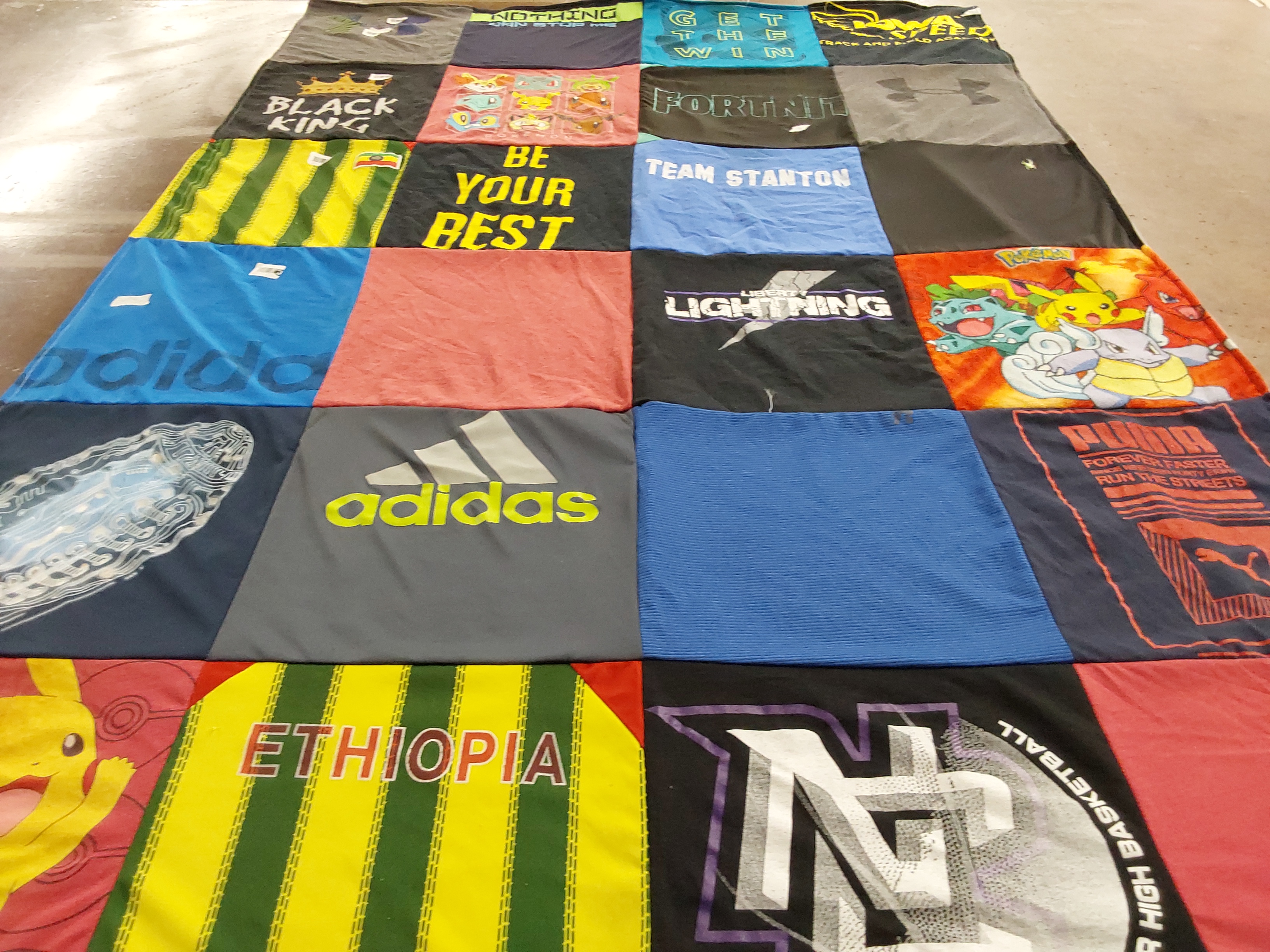 T-shirt quilt featuring northgate high school basketball by Shadley from IA