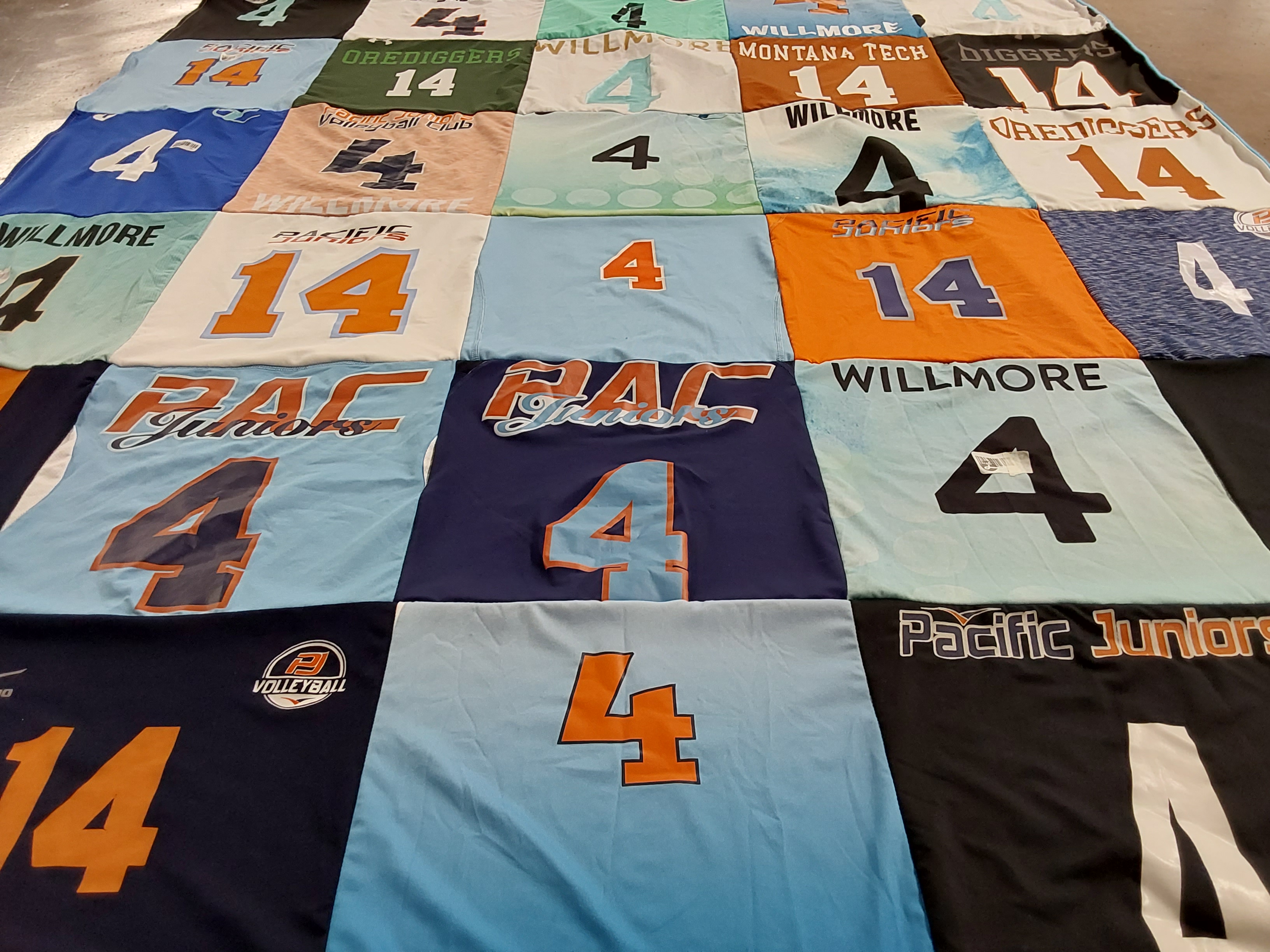 T-shirt quilt from montana tech by Carrie from CA
