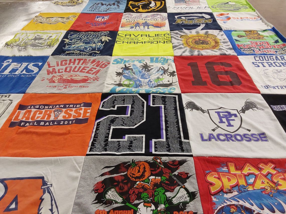 T-shirt quilt from pittsburgh high school by Katrina from VA