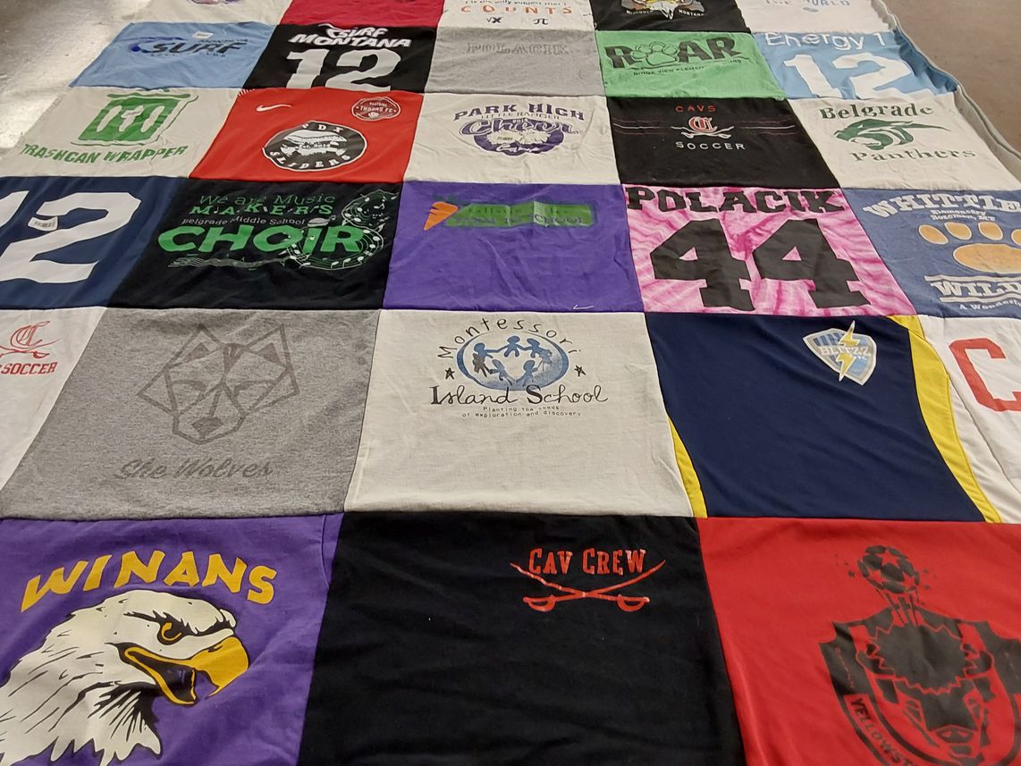T-shirt quilt featuring cavaliers soccer team by Breanna from OR