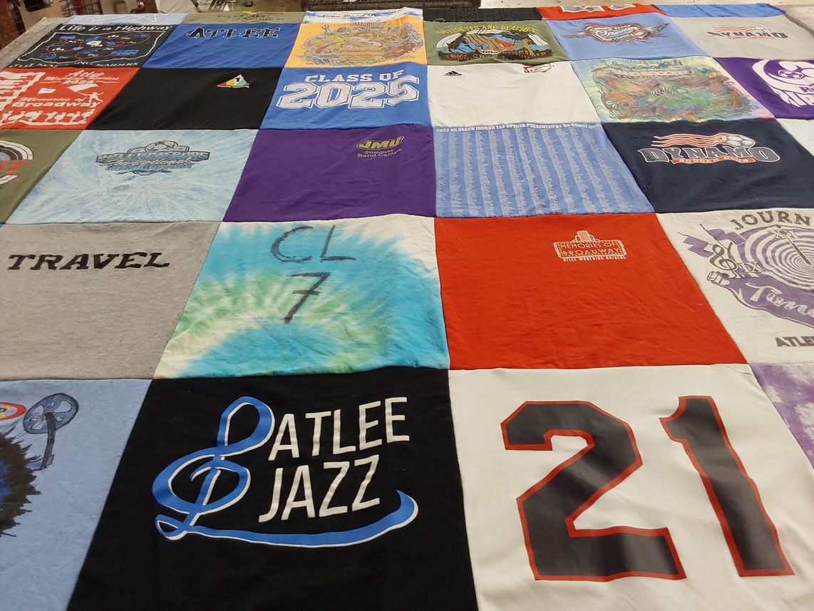 T-shirt quilt featuring atlee high school, atlee jazz by Laurinda from VA
