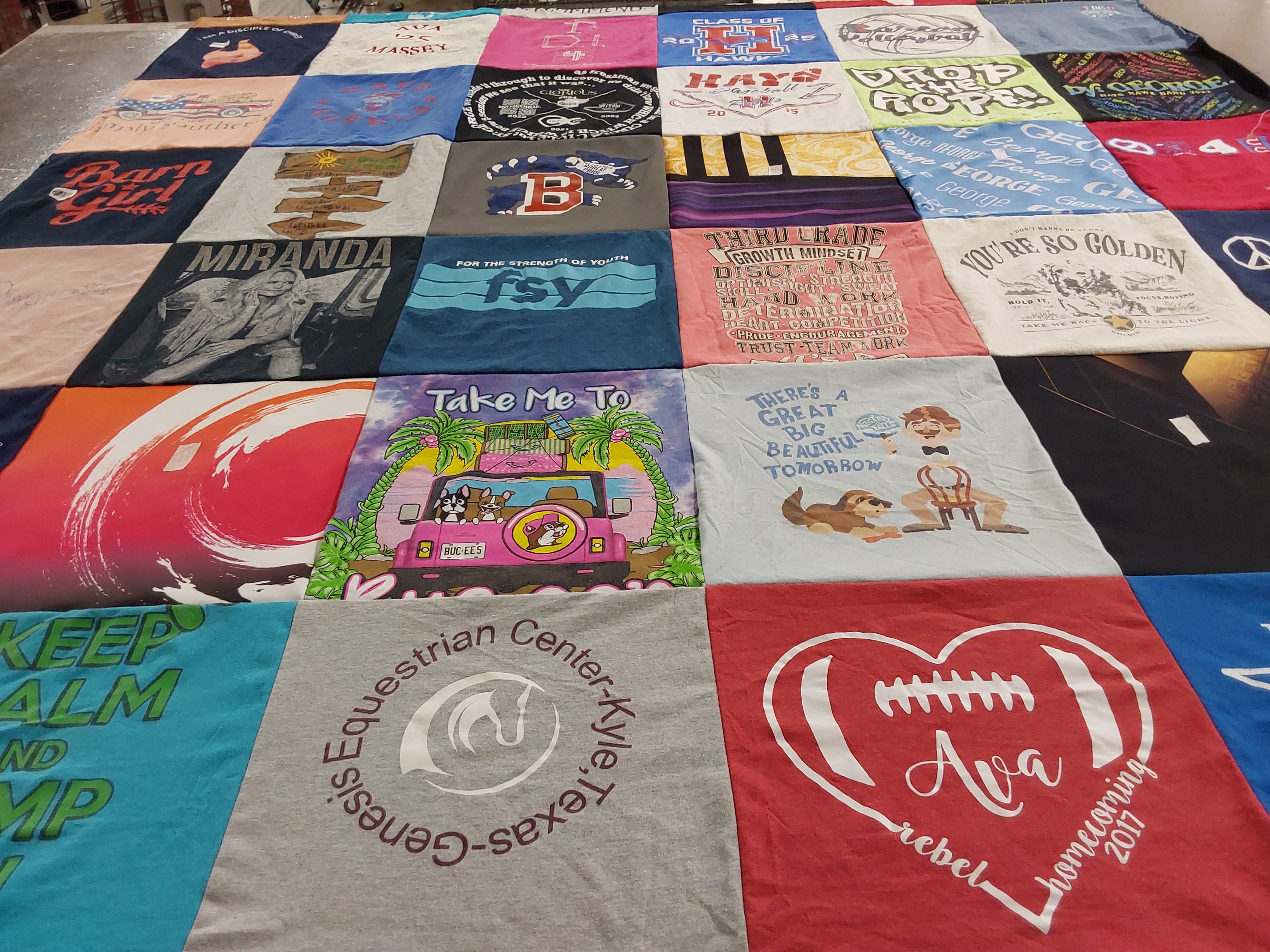 T-shirt quilt featuring none by Charlotte from TX