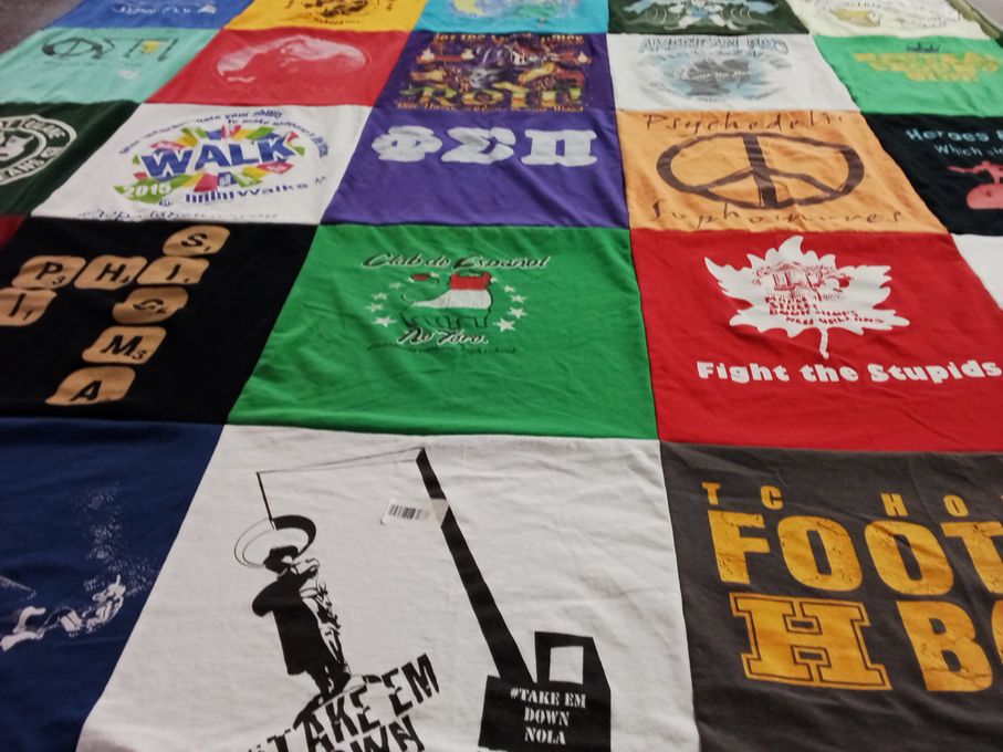 T-shirt quilt from tc ch high school by LIsa from LA