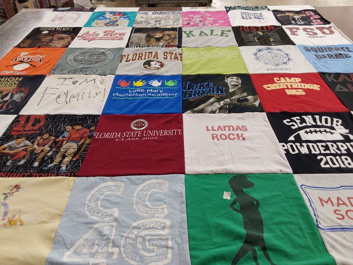 T-shirt quilt from florida state university by Cassie from GA