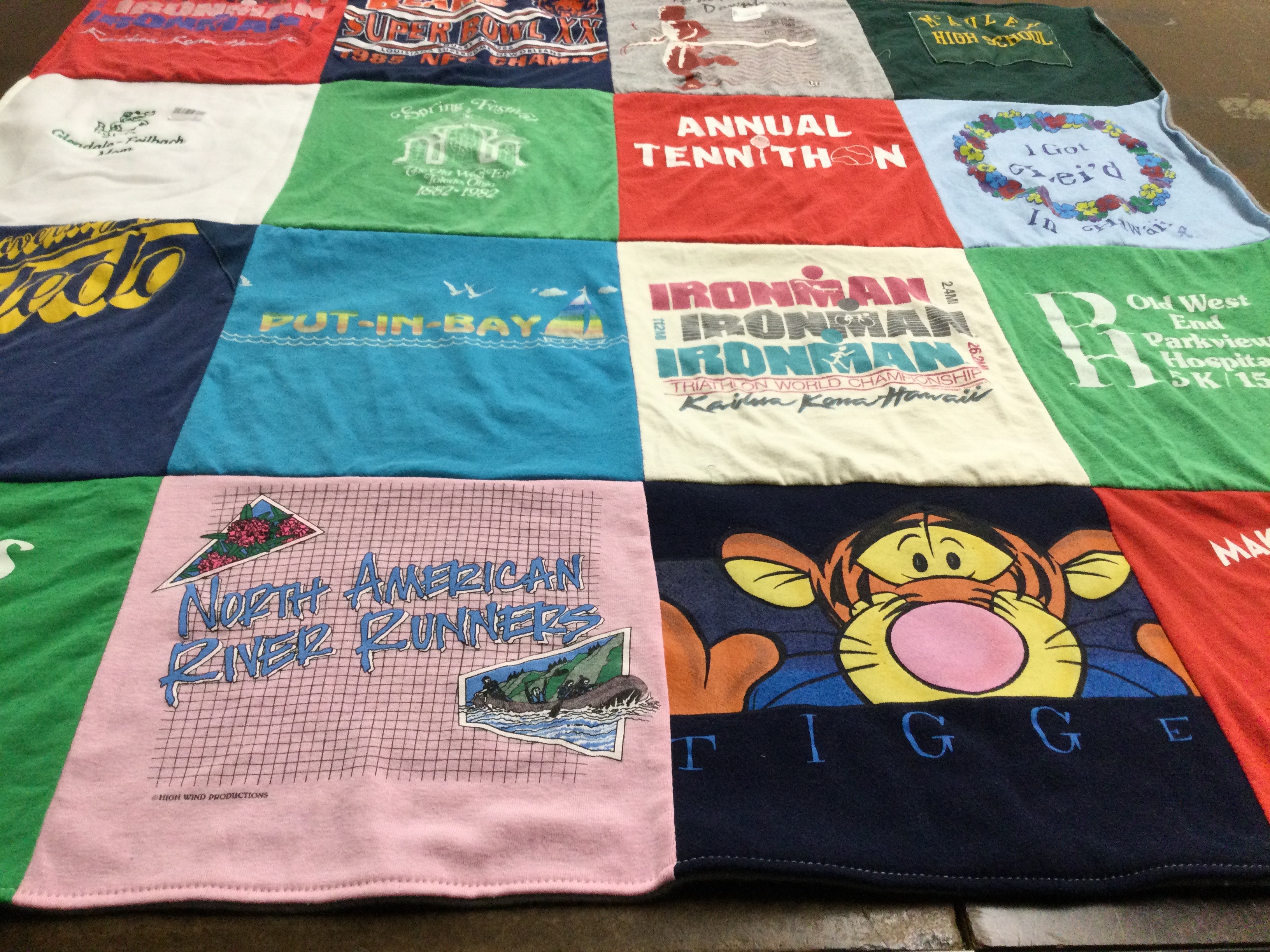 T-shirt quilt from high school by Rachael from KY