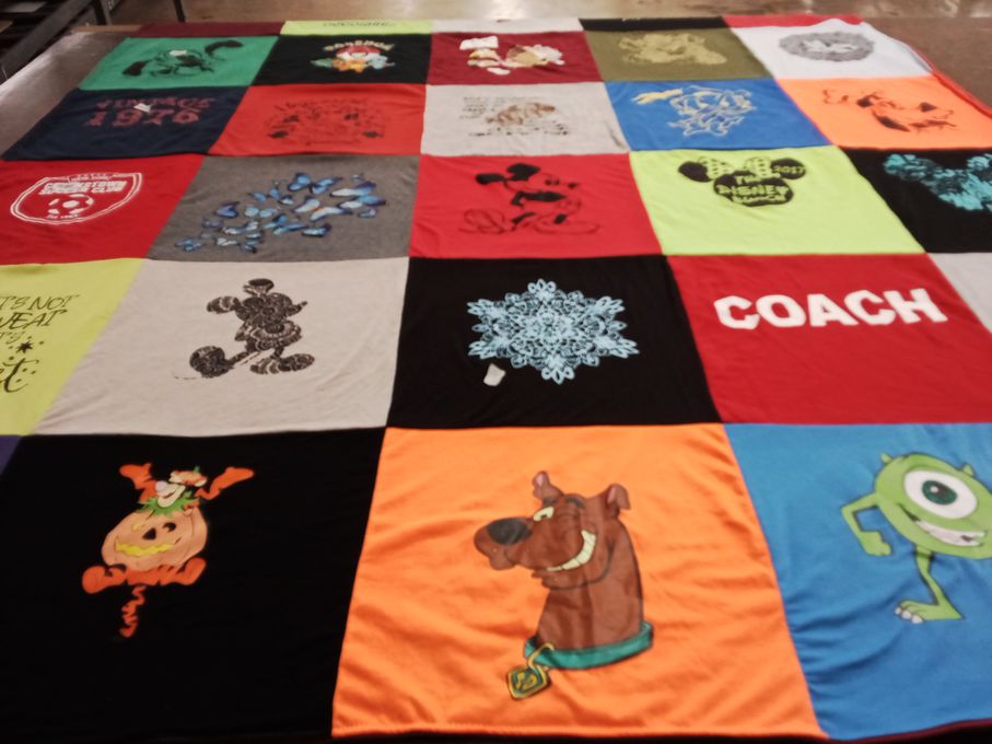 T-shirt quilt with animation, cartoons themes by Heather from NY