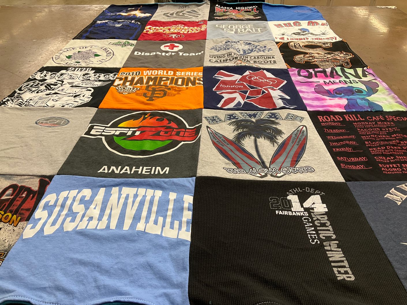 T-shirt quilt featuring san francisco giants by Faith from MS