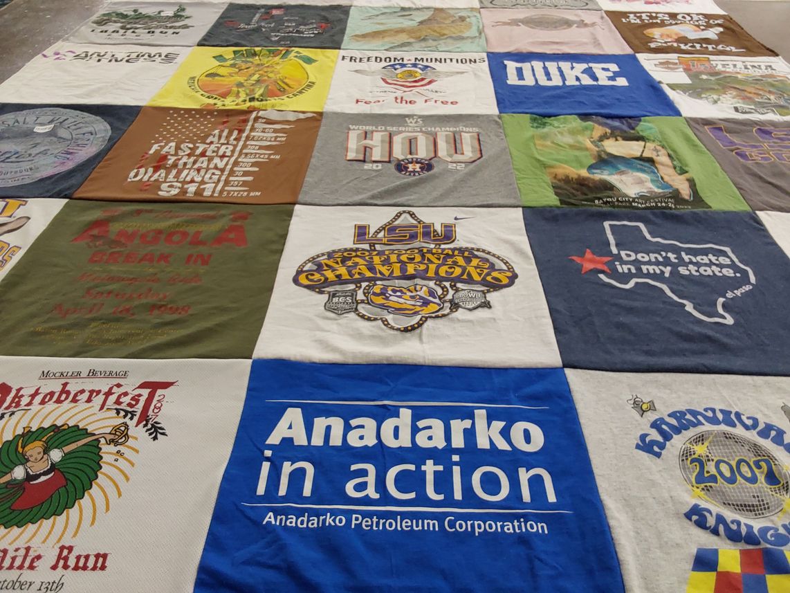 T-shirt quilt featuring lsu tigers football by Cathy from TX
