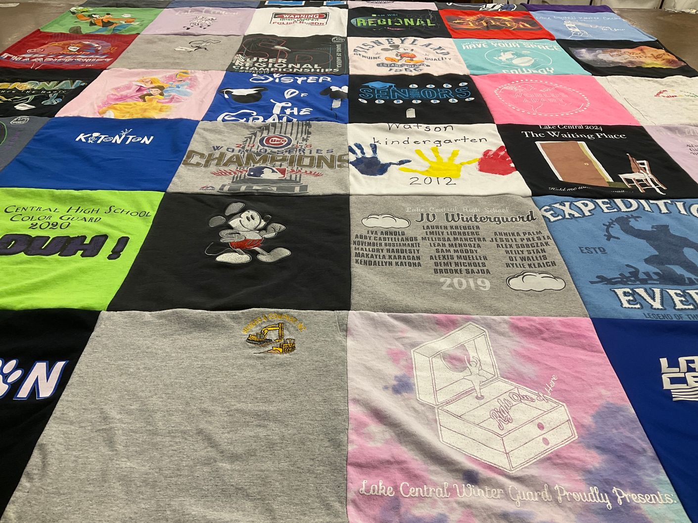 T-shirt quilt featuring lake central winter guard by Michelle from IN