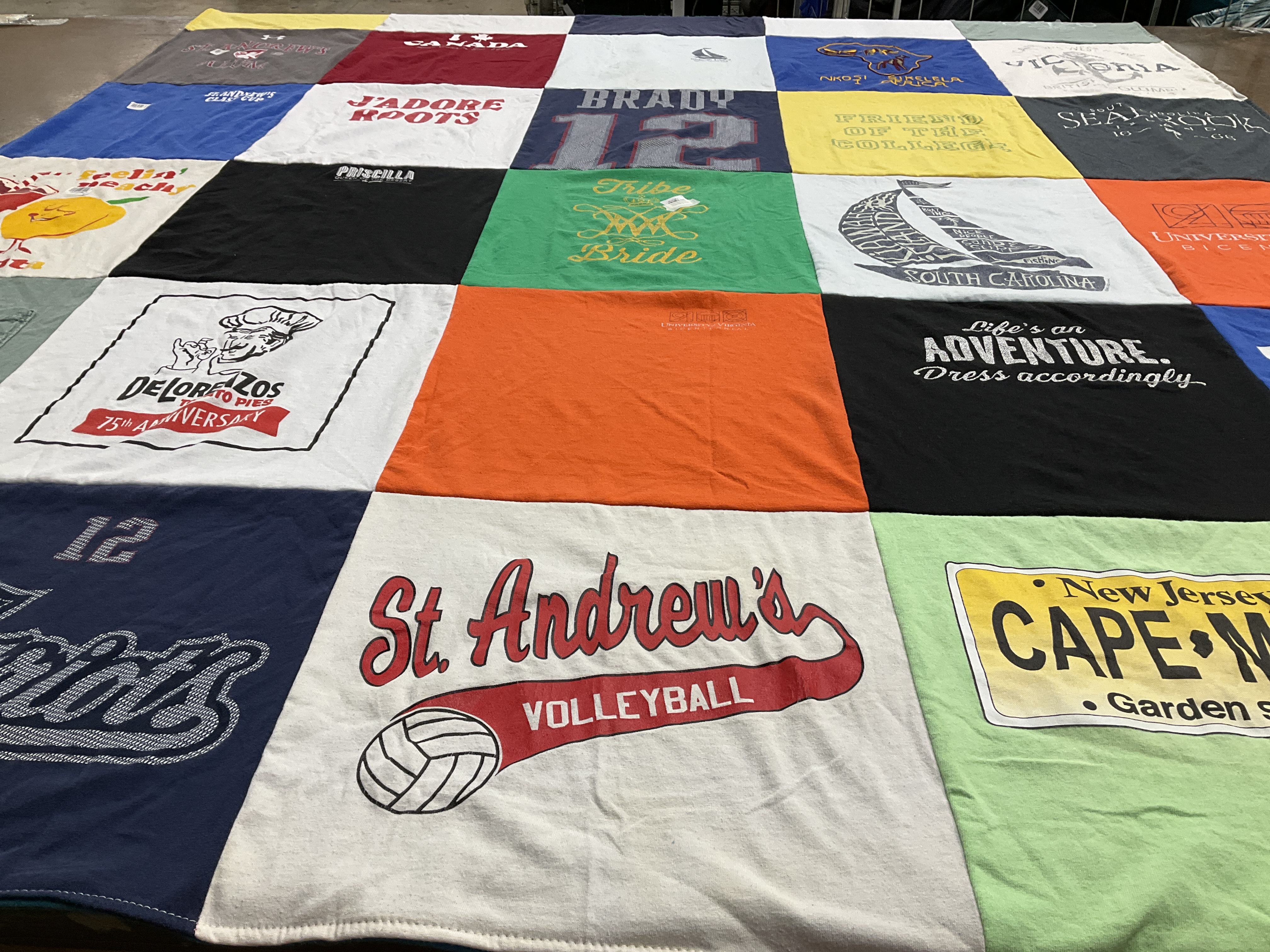 T-shirt quilt featuring st andrew's volleyball by Bryn from VA