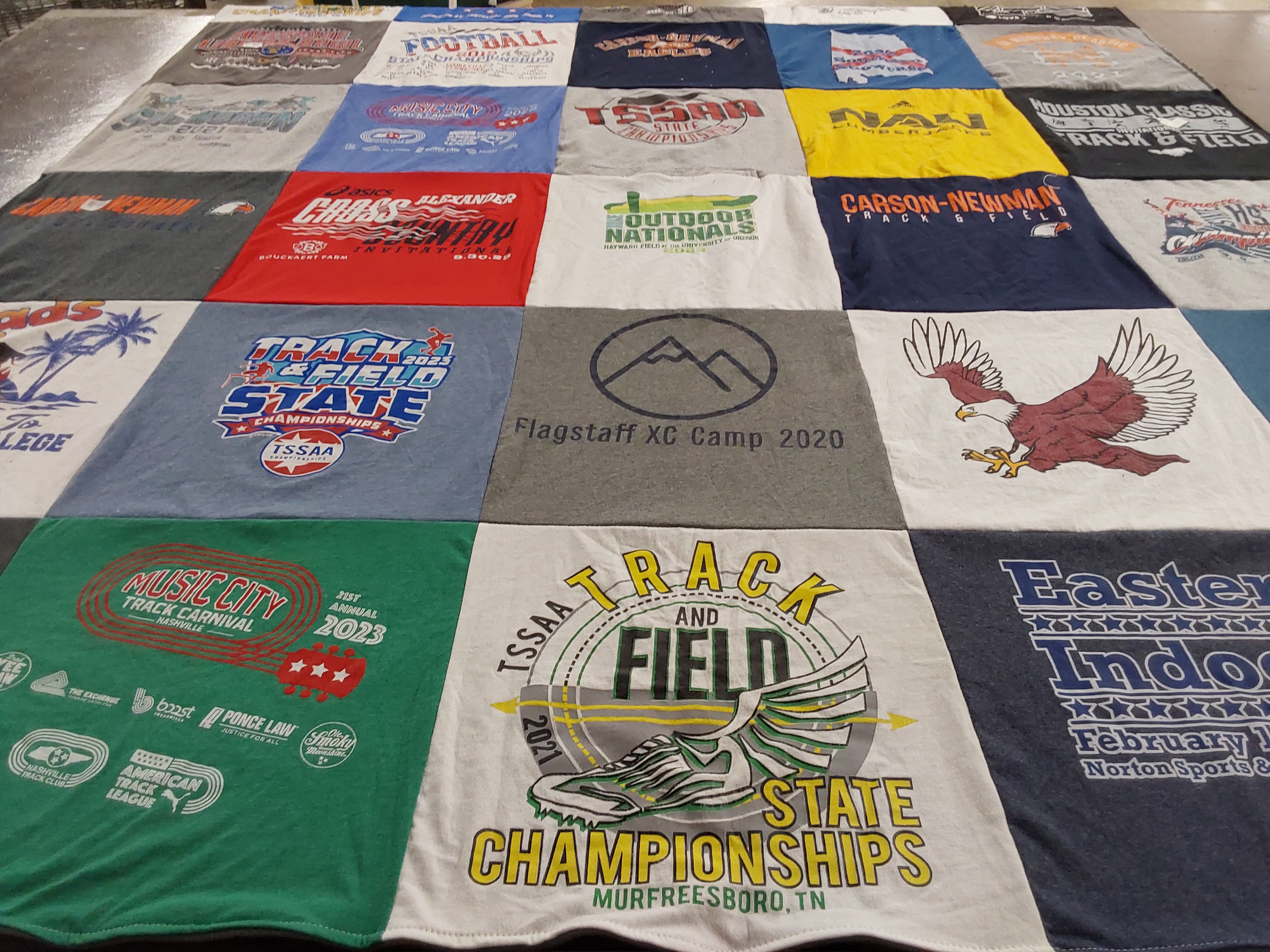 T-shirt quilt from carson-newman university by Garrett from TN