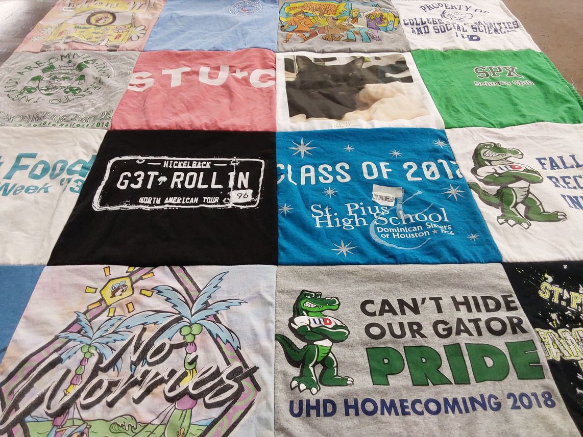 T-shirt quilt featuring university of houston downtown by Valencia from TX