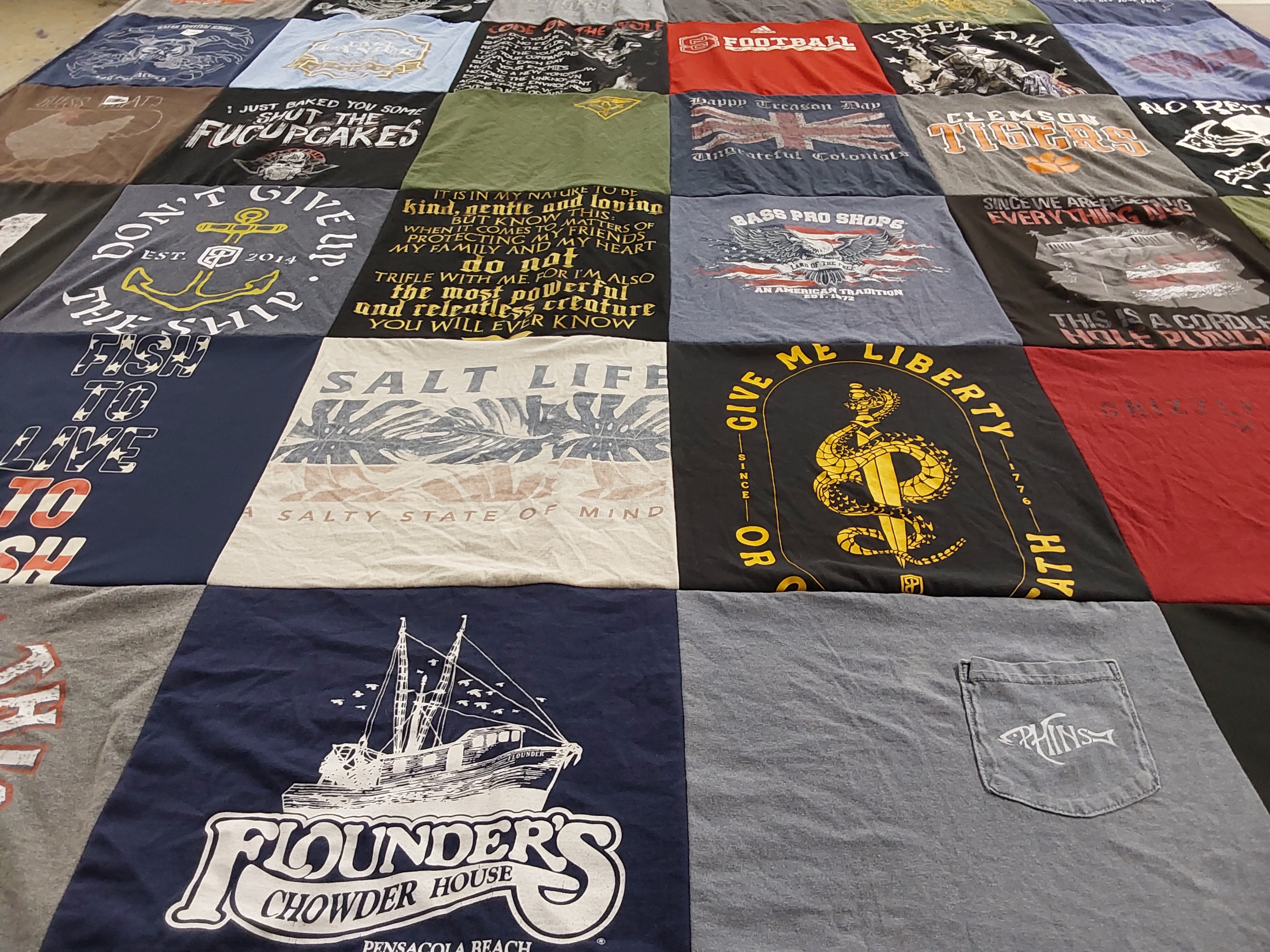 T-shirt quilt featuring clemson tigers by Malina from FL
