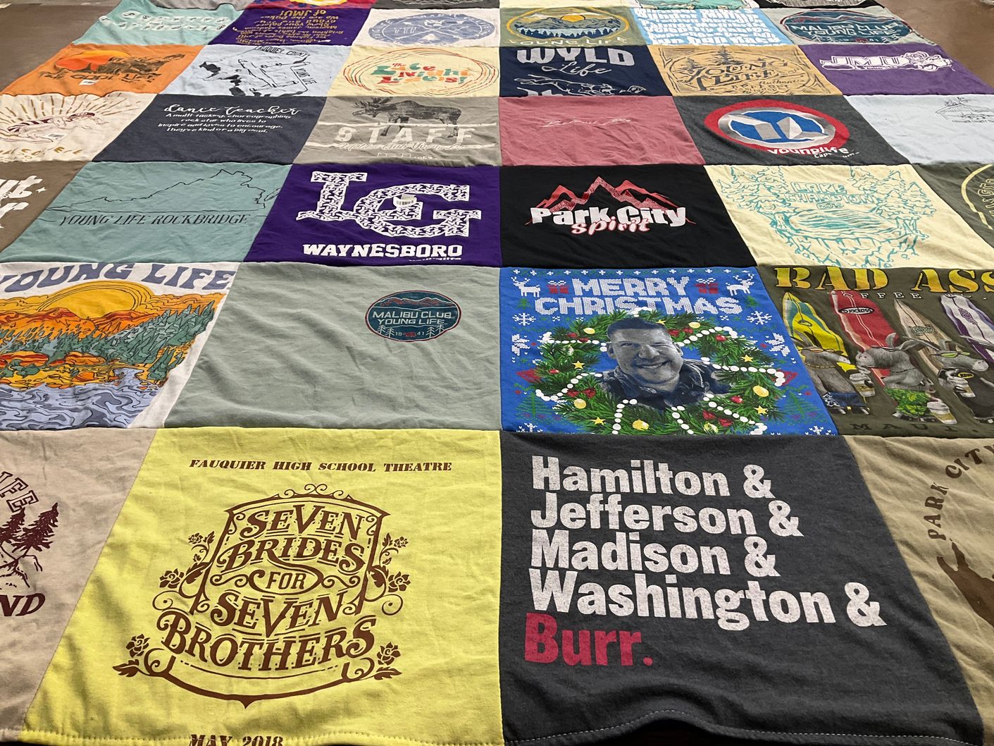 T-shirt quilt from faquier high school by Emma from UT
