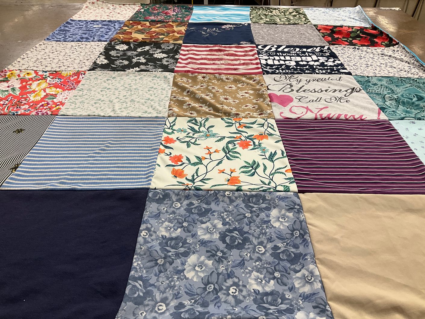 T-shirt quilt with sewing, quilting themes by Amanda from WV
