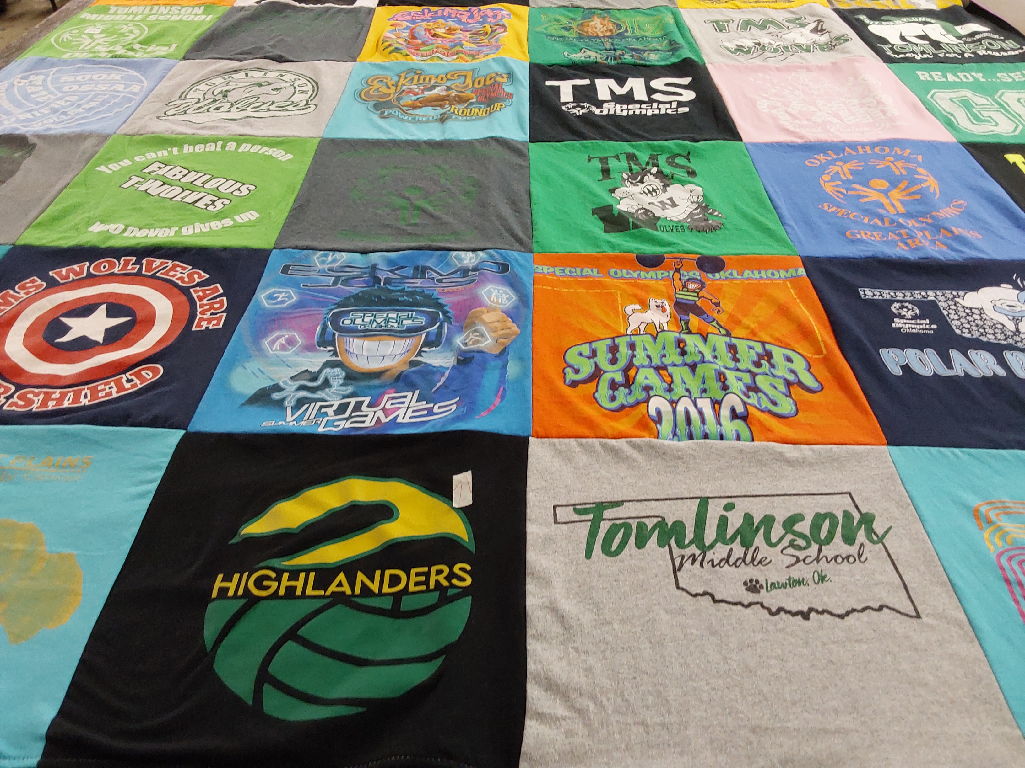 T-shirt quilt featuring highlanders by Tonya from OK