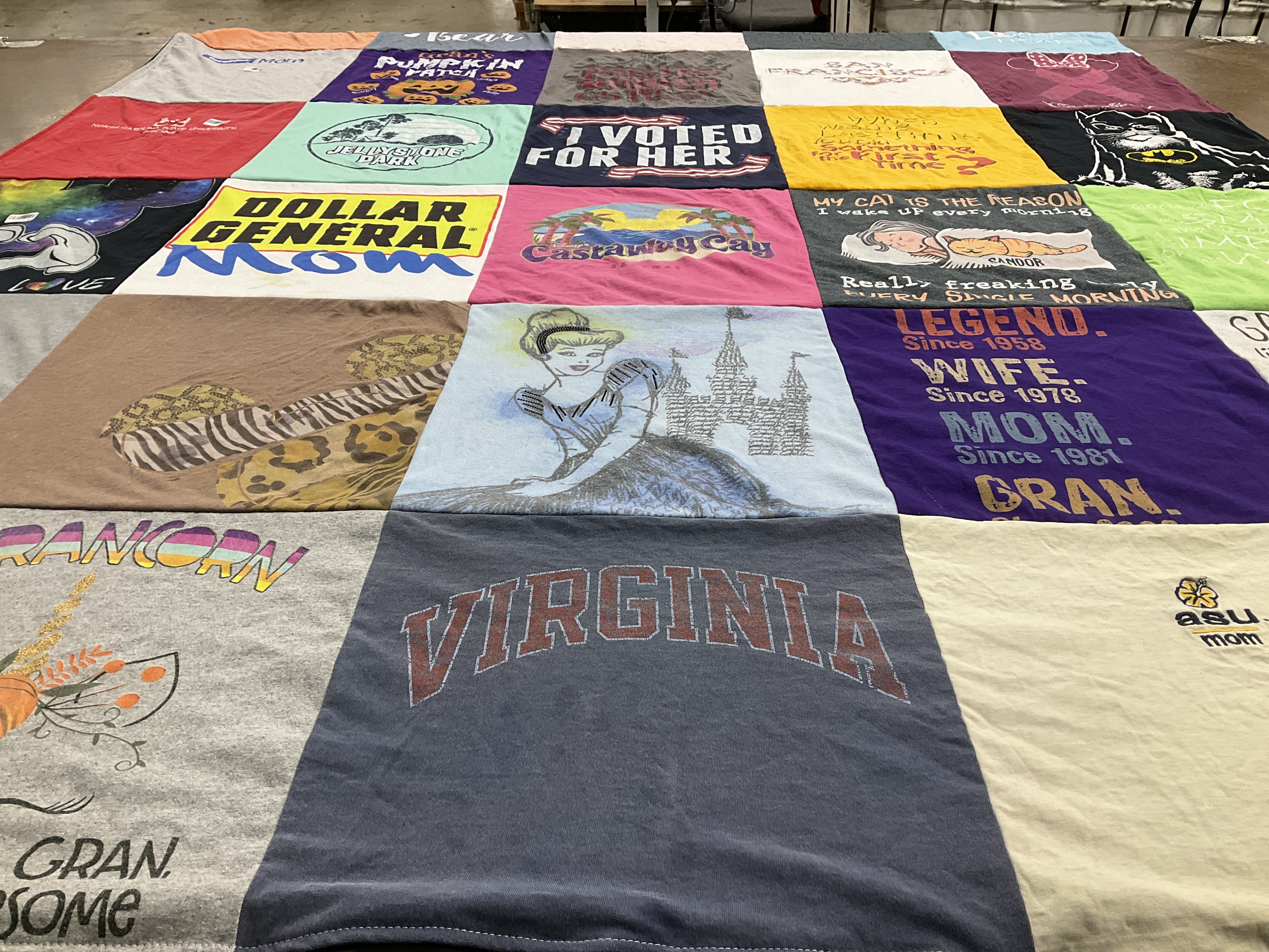 T-shirt quilt from appalachian state university by Jeanie from NC