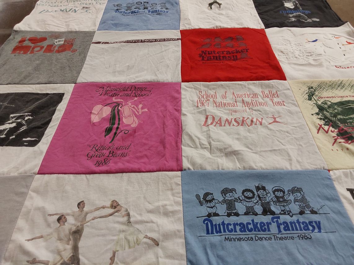 T-shirt quilt from minnesota dance theatre by peggy from CA