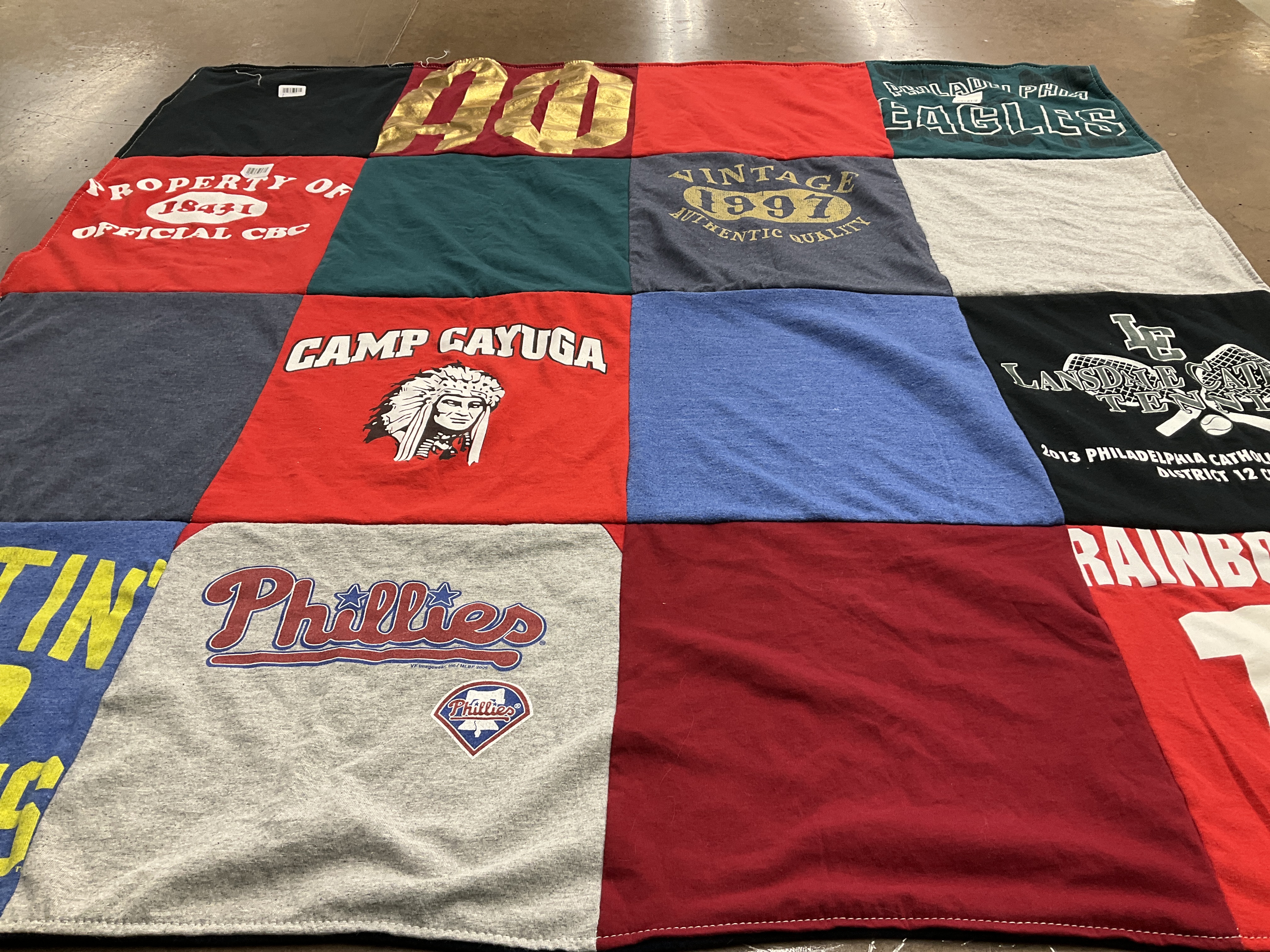 T-shirt quilt featuring philadelphia phillies by Diane from PA