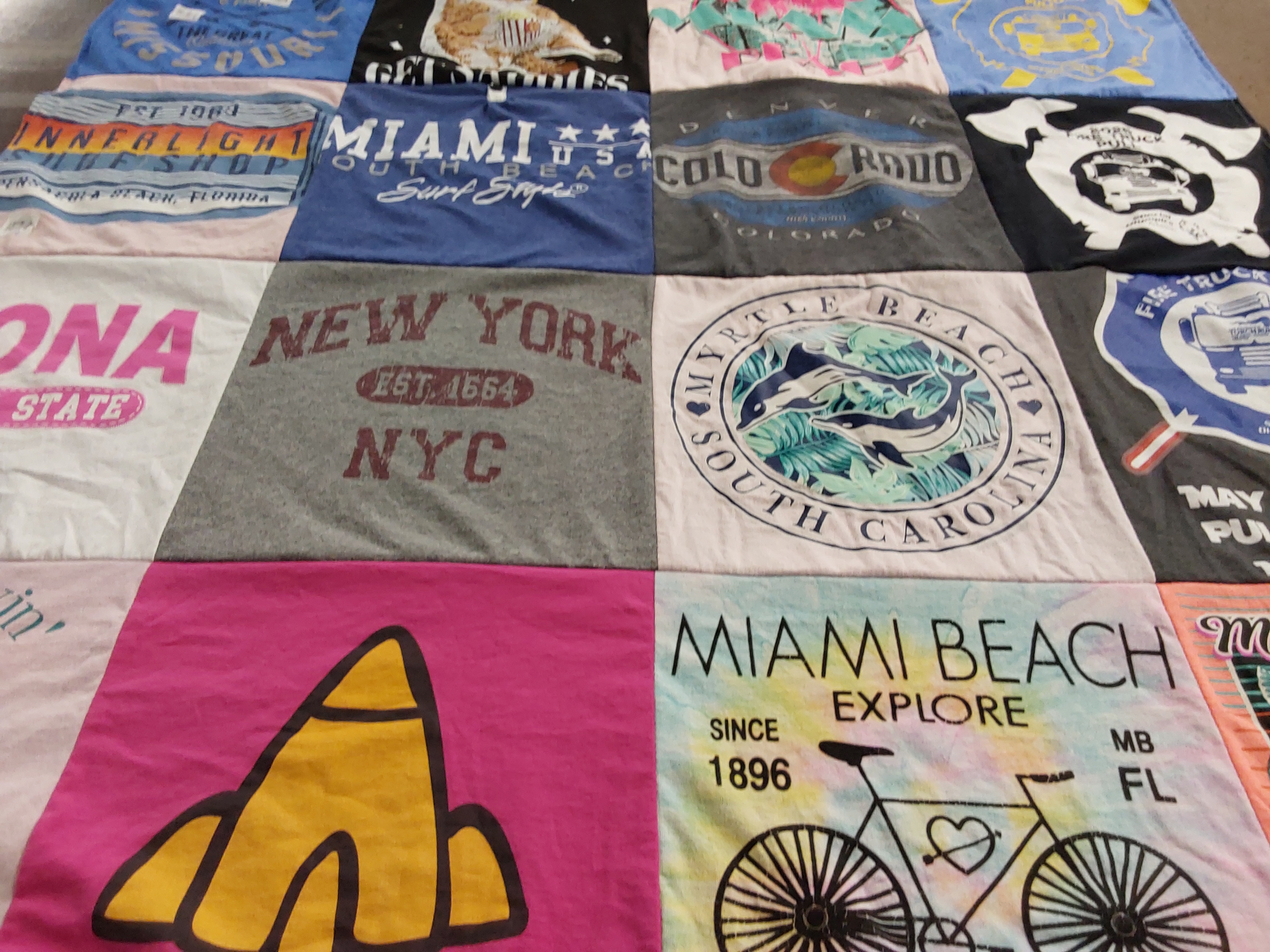 T-shirt quilt from arizona state university by Emily from AR
