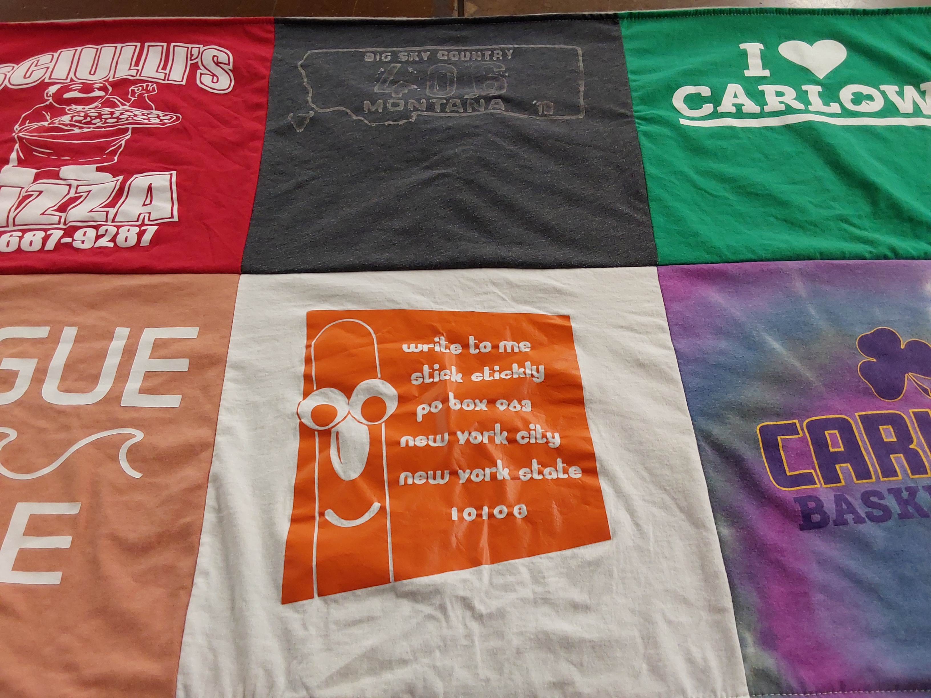 T-shirt quilt featuring carlow university basketball by Karina from PA