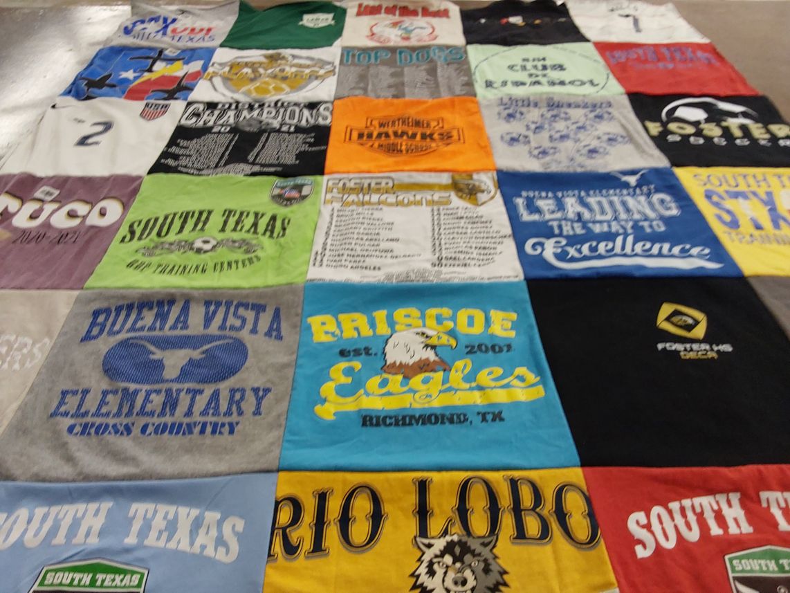 T-shirt quilt featuring buena vista elementary cross country team, priscoe eagles team by Julainne from TX