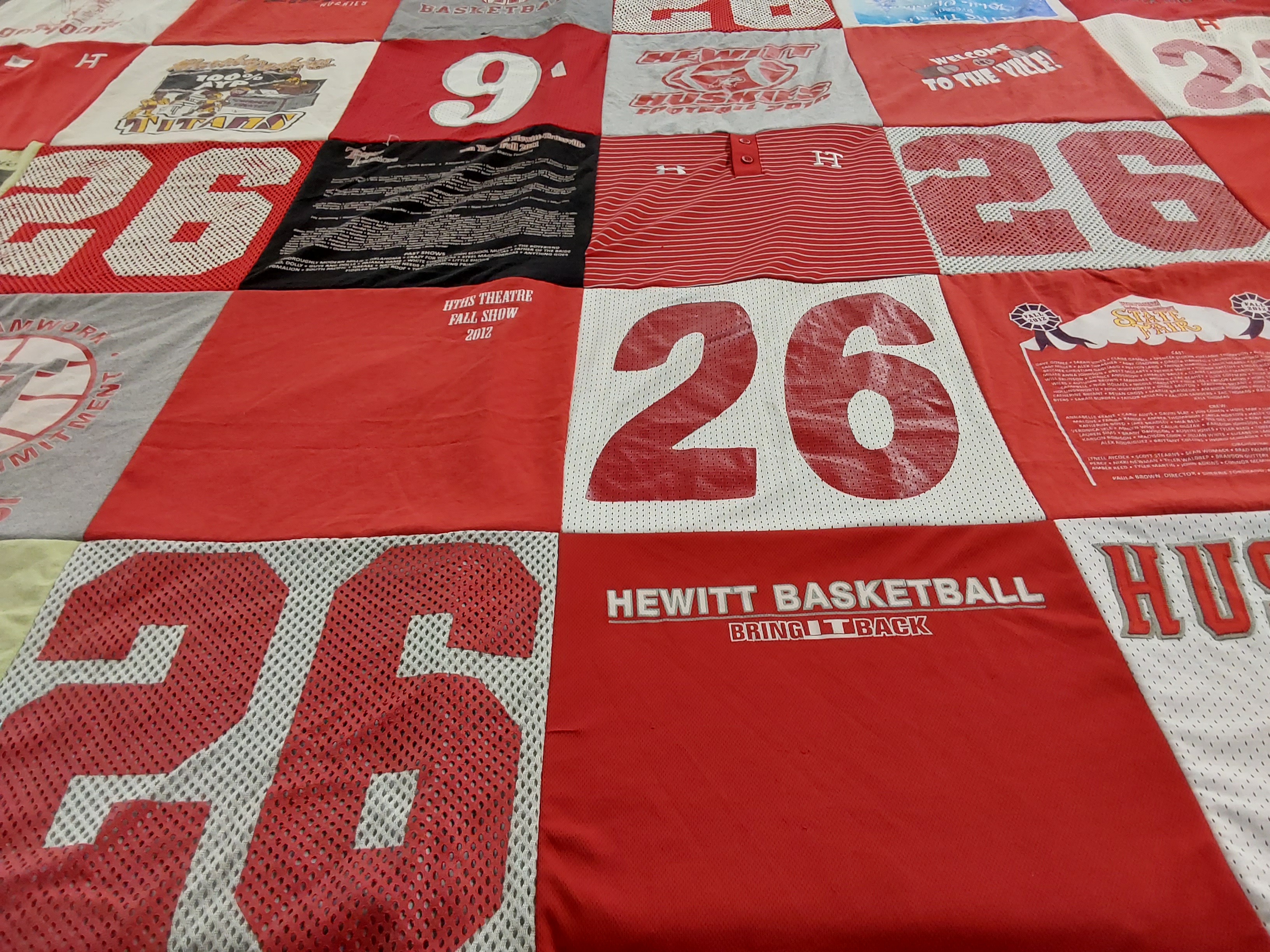T-shirt quilt featuring hewitt high school basketball team by Dayatra from AL