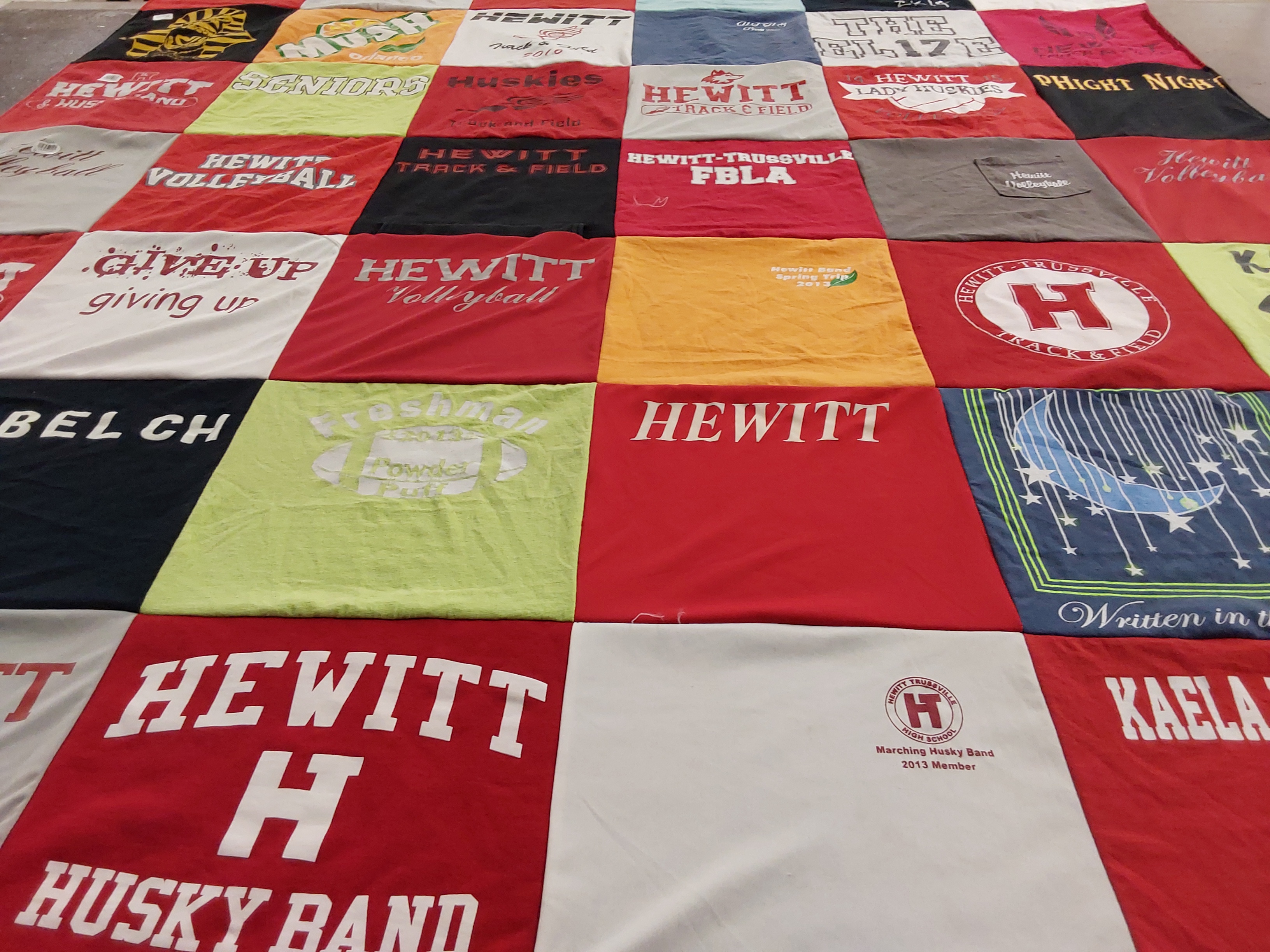 T-shirt quilt featuring hewitt-trussville huskies by Dayatra from AL
