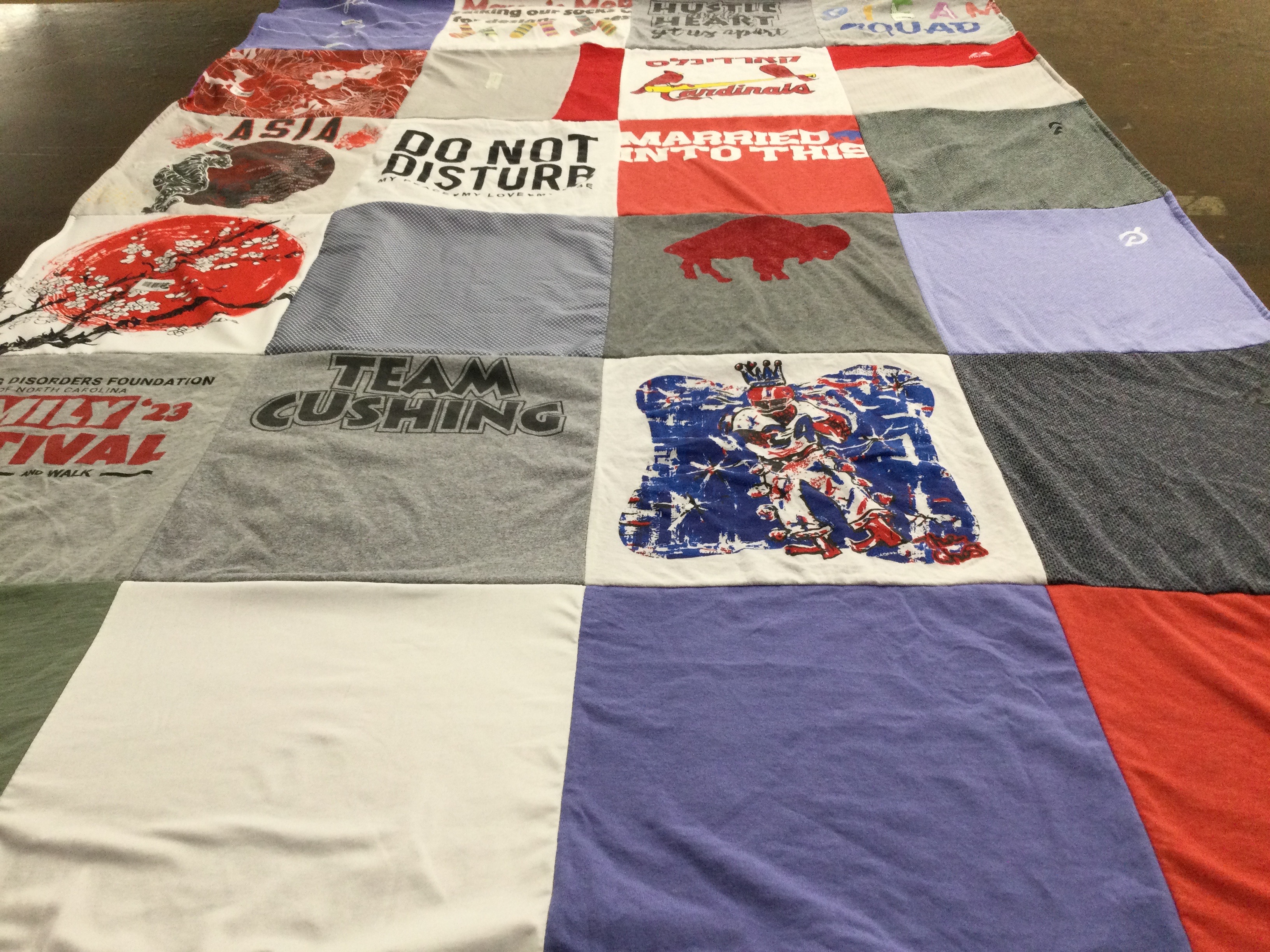 T-shirt quilt with family, events themes by Thomas from SC