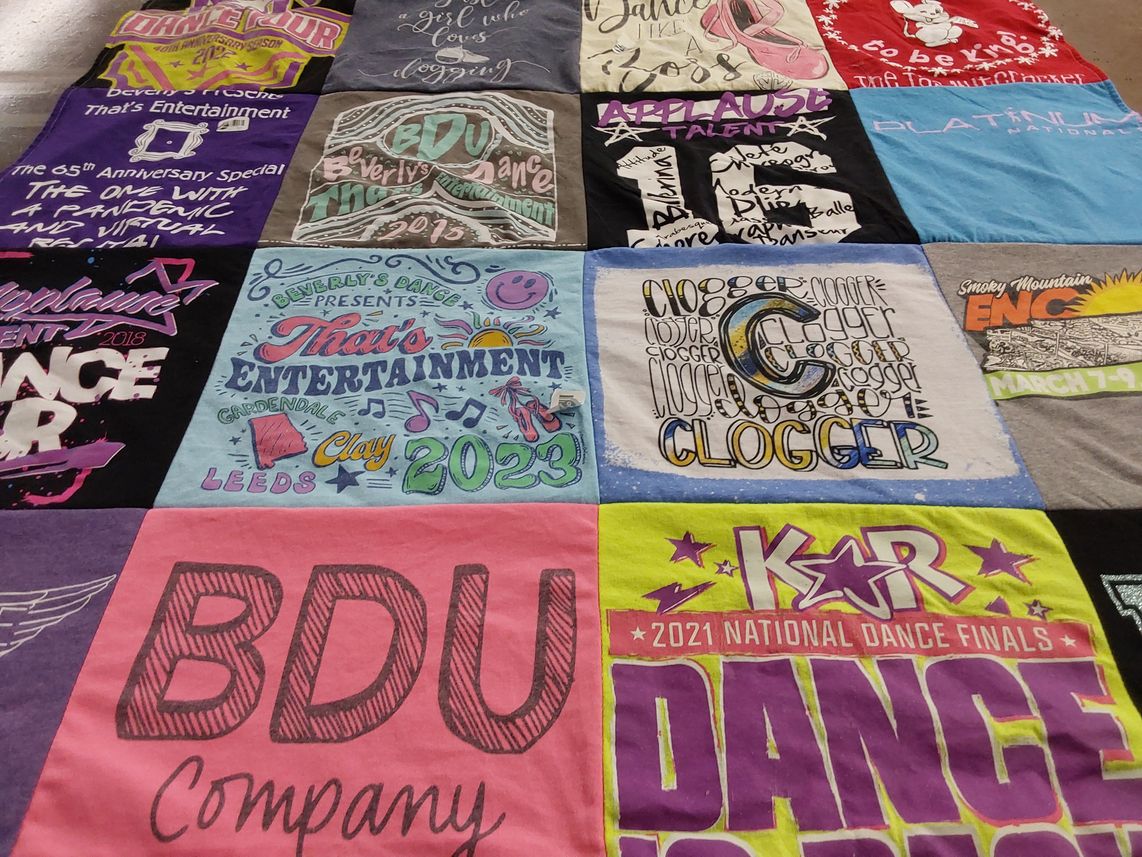 T-shirt quilt from beverly's dance university by Heather from AL