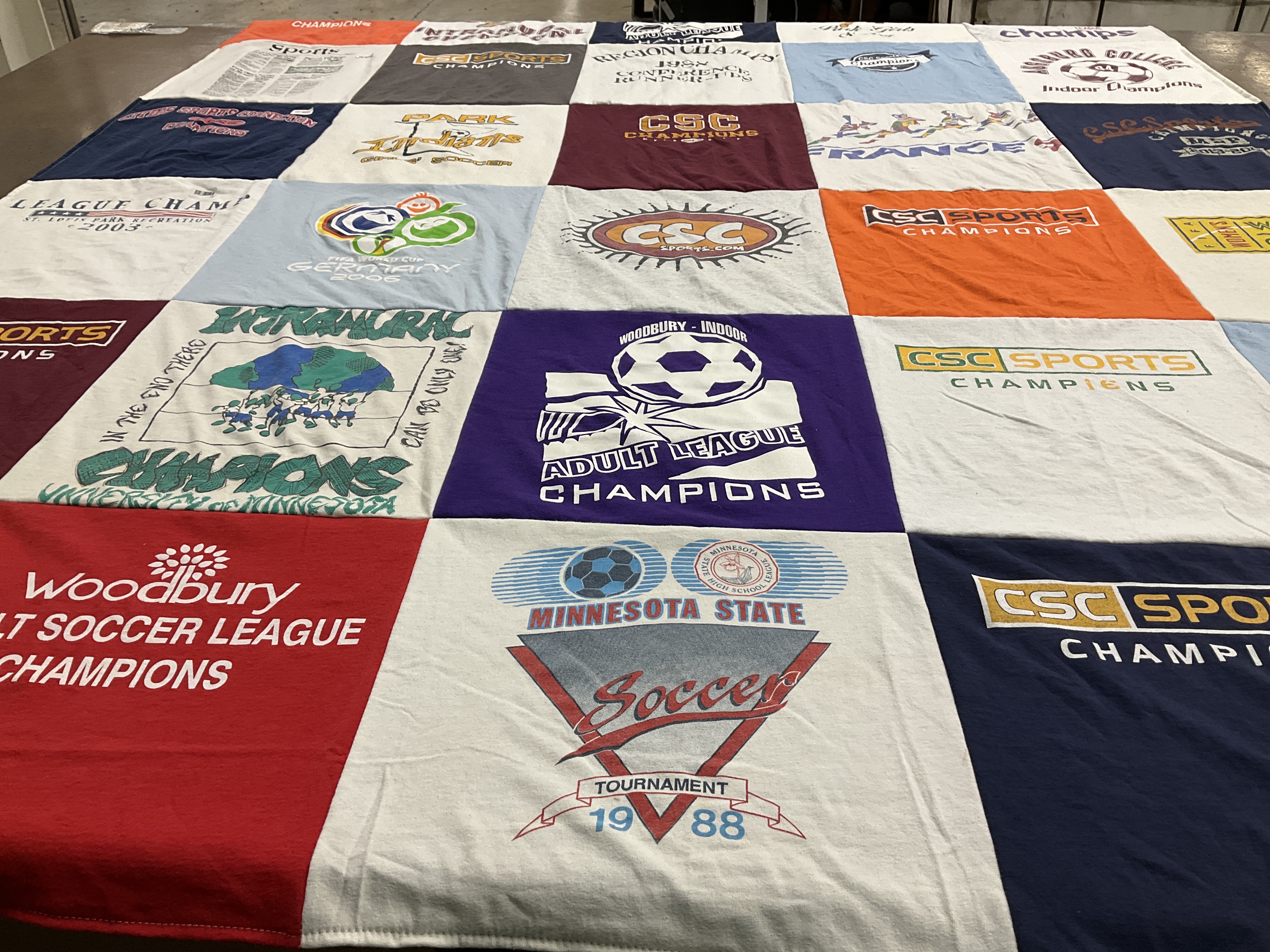 T-shirt quilt from university of minnesota by Keiko from MN