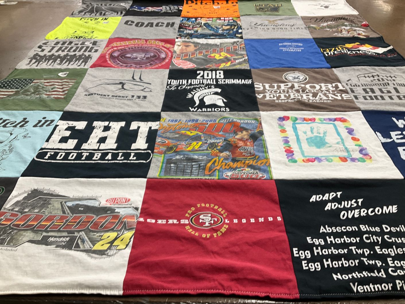 T-shirt quilt featuring eht football, egg harbor city crusaders by Michele from NJ