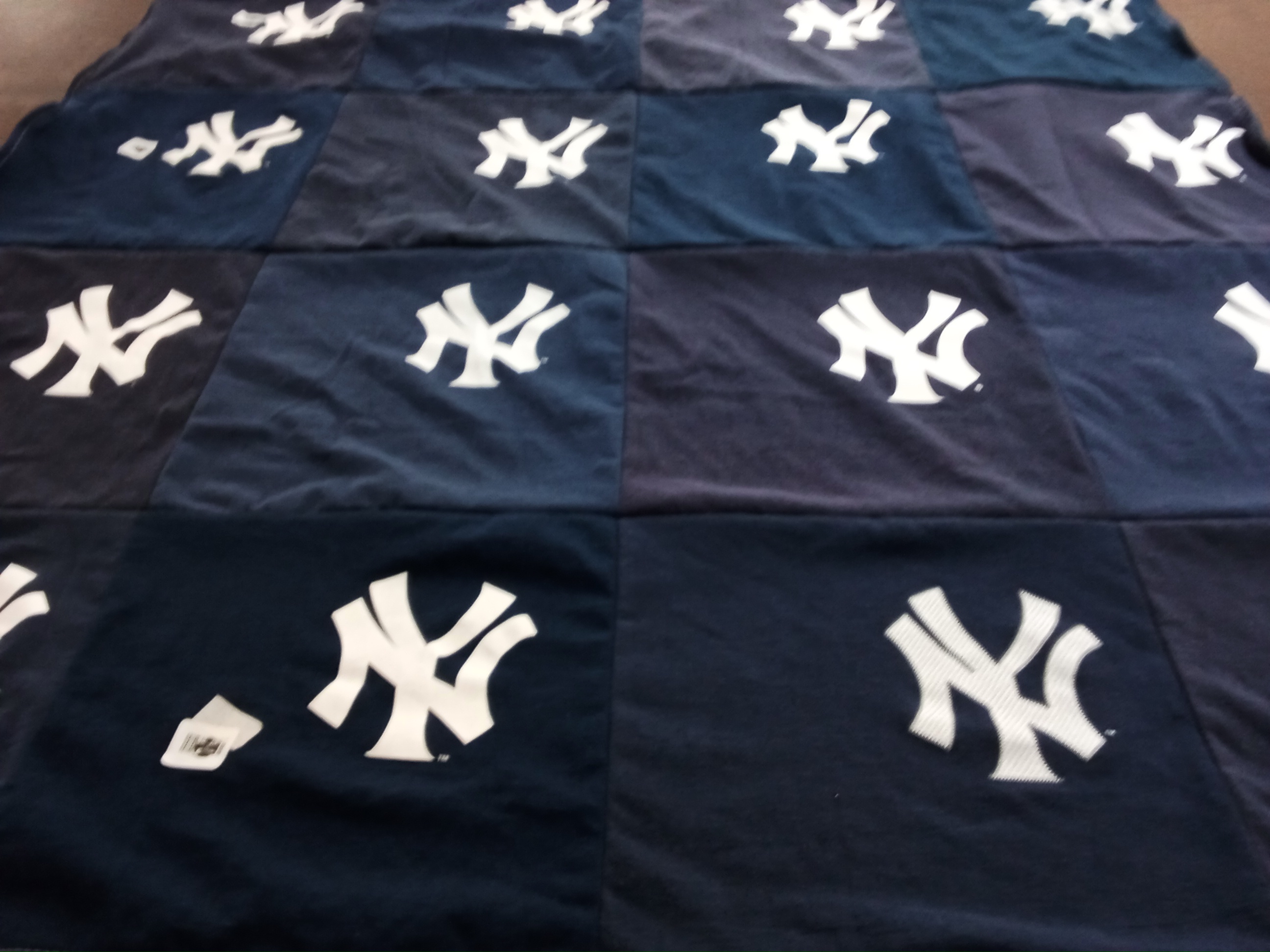 T-shirt quilt featuring new york yankees by Jason from NC