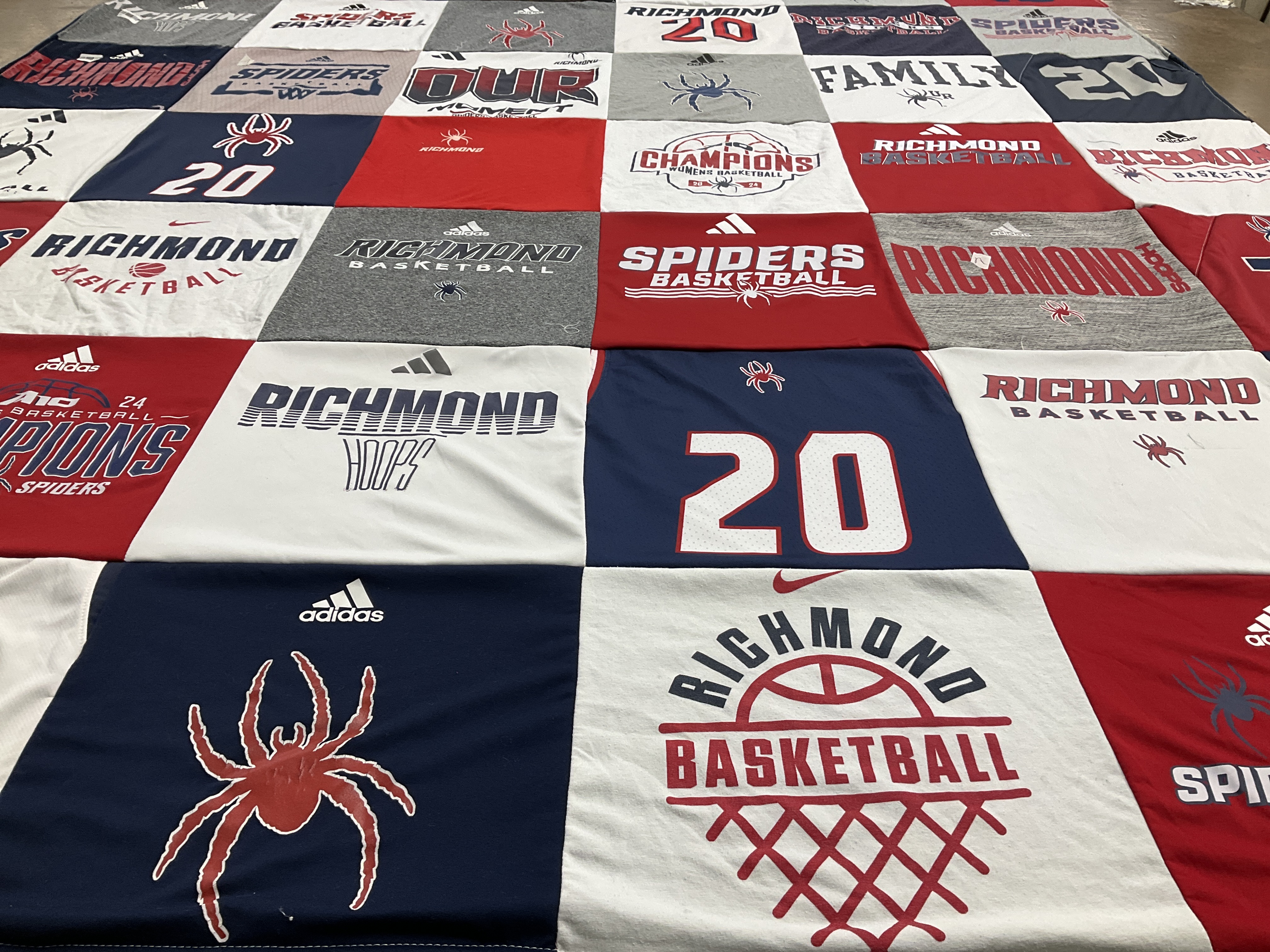 T-shirt quilt from university of richmond by Addison from VA