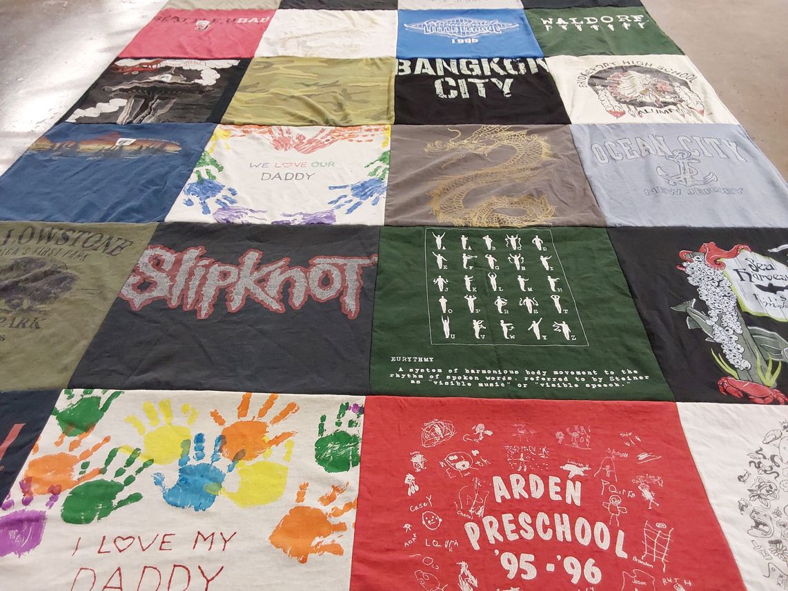 T-shirt quilt from palisades high school by Sonja from CA