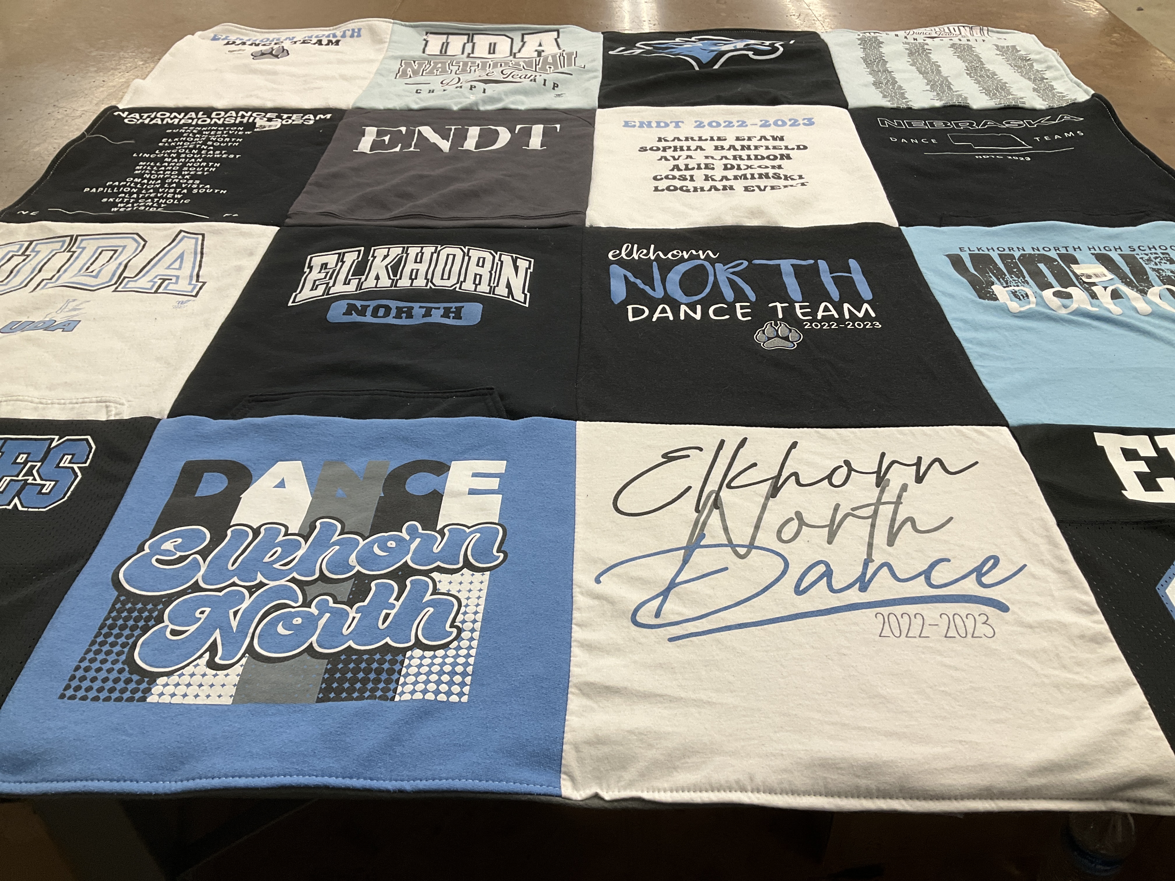 T-shirt quilt from elkhorn north high school by Tonya from NE