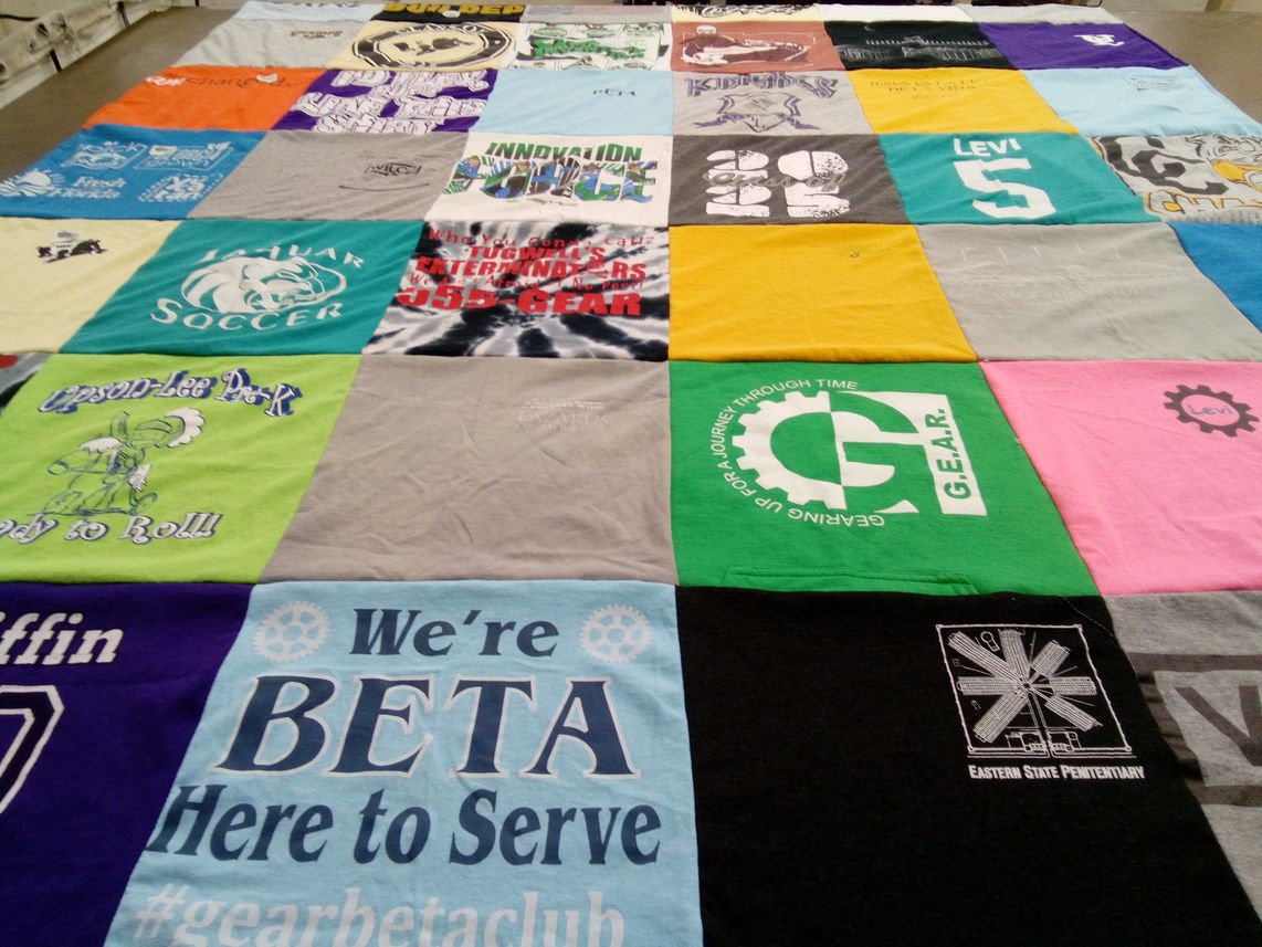 T-shirt quilt from upson-lee high school by LaDonna from GA