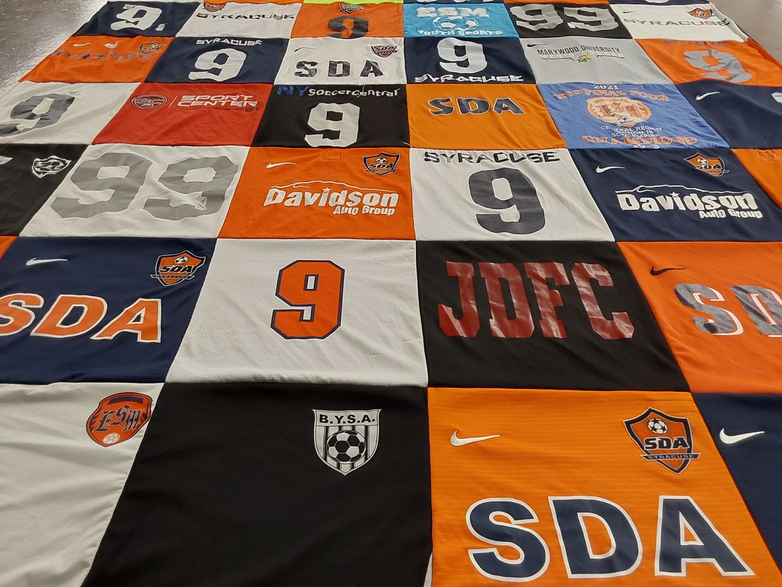 T-shirt quilt featuring sda, jdfc by Tammy from NY