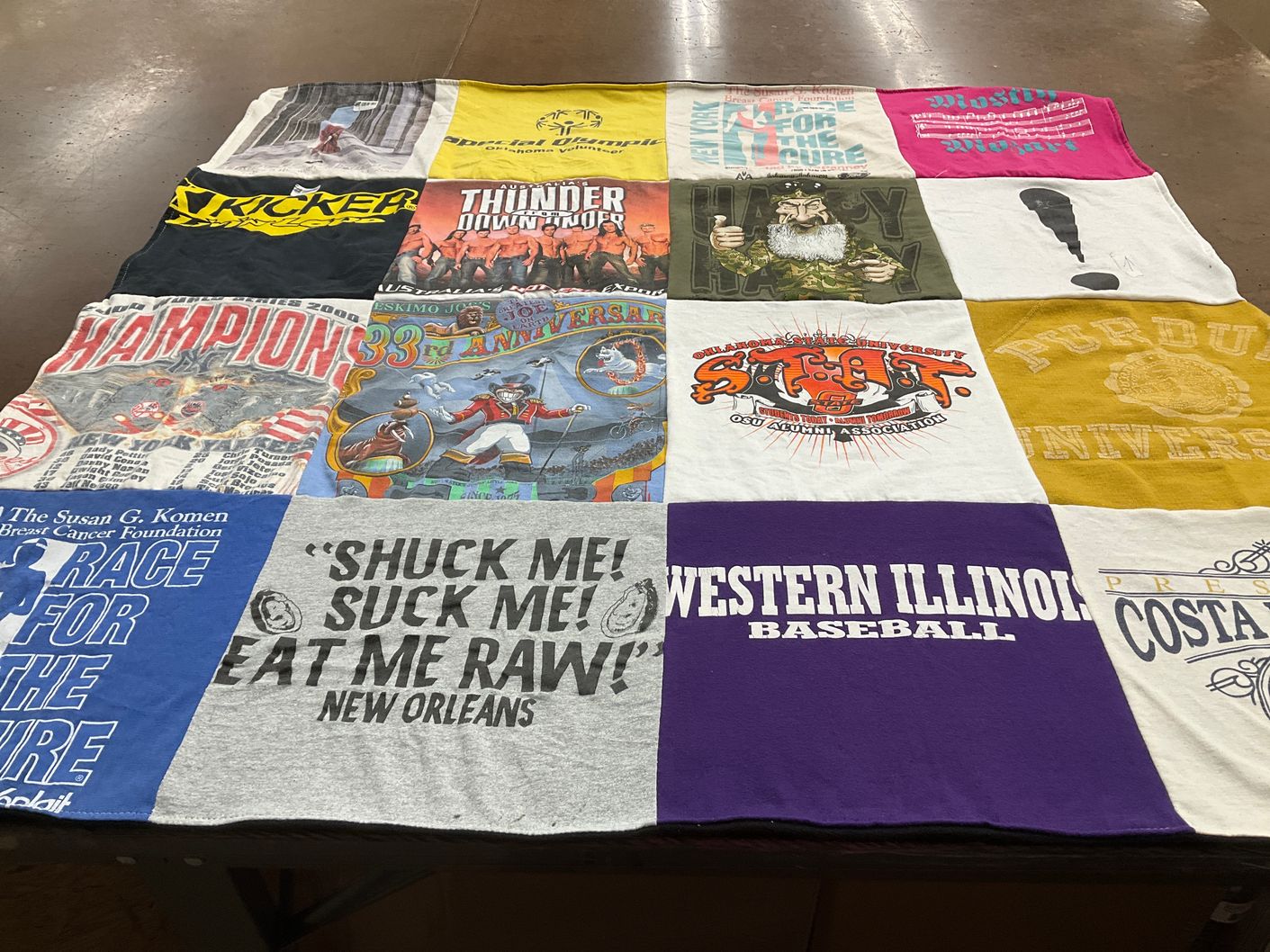 T-shirt quilt from purdue university, western illinois university by Chrissy from OK