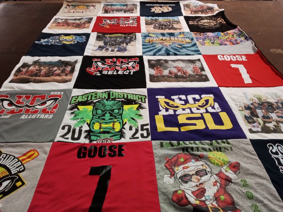 T-shirt quilt featuring lsu by Amanda from CA