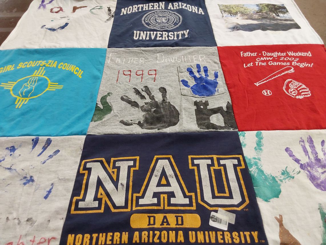 T-shirt quilt from northern arizona university by Mark from AZ